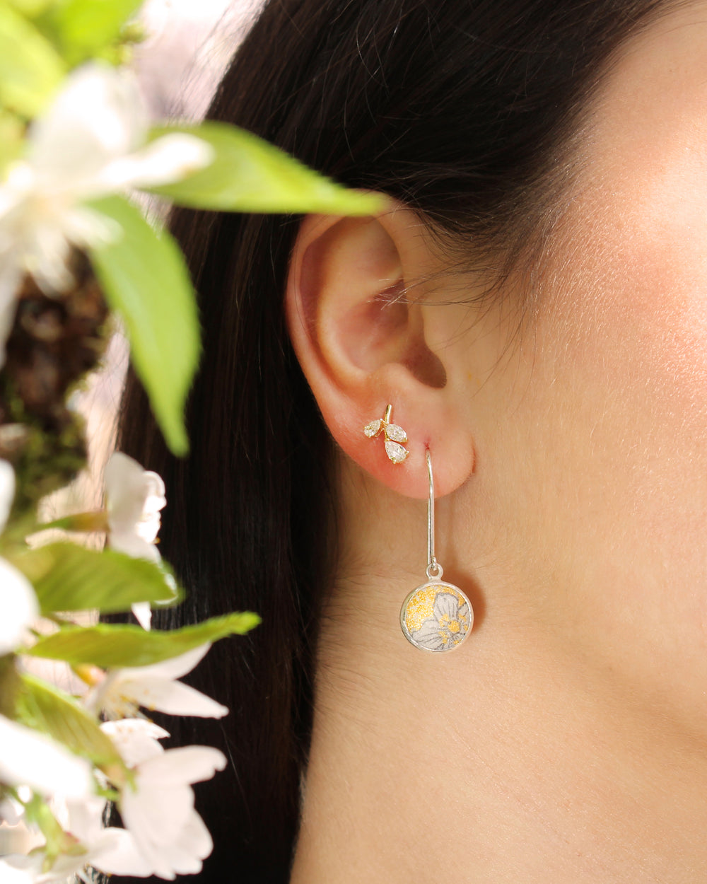 Cherry Blossom Circle Dangles