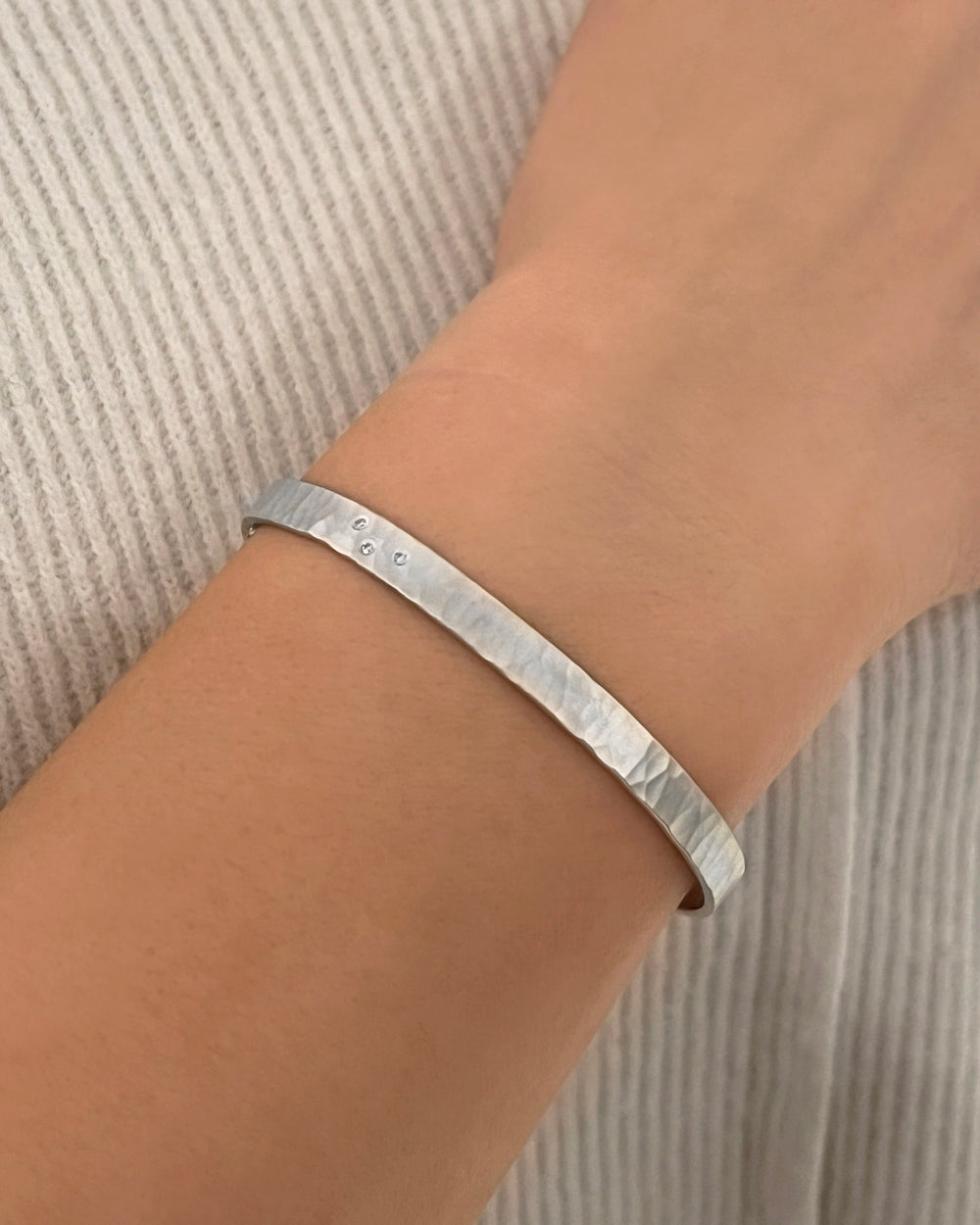 Silver and Diamond Metolius Cuff