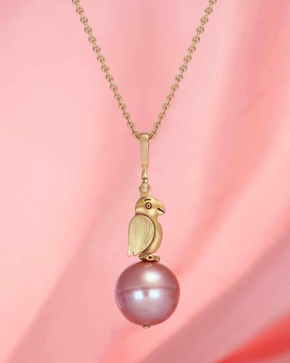 Pink Pearl and Fable Animals Pendant