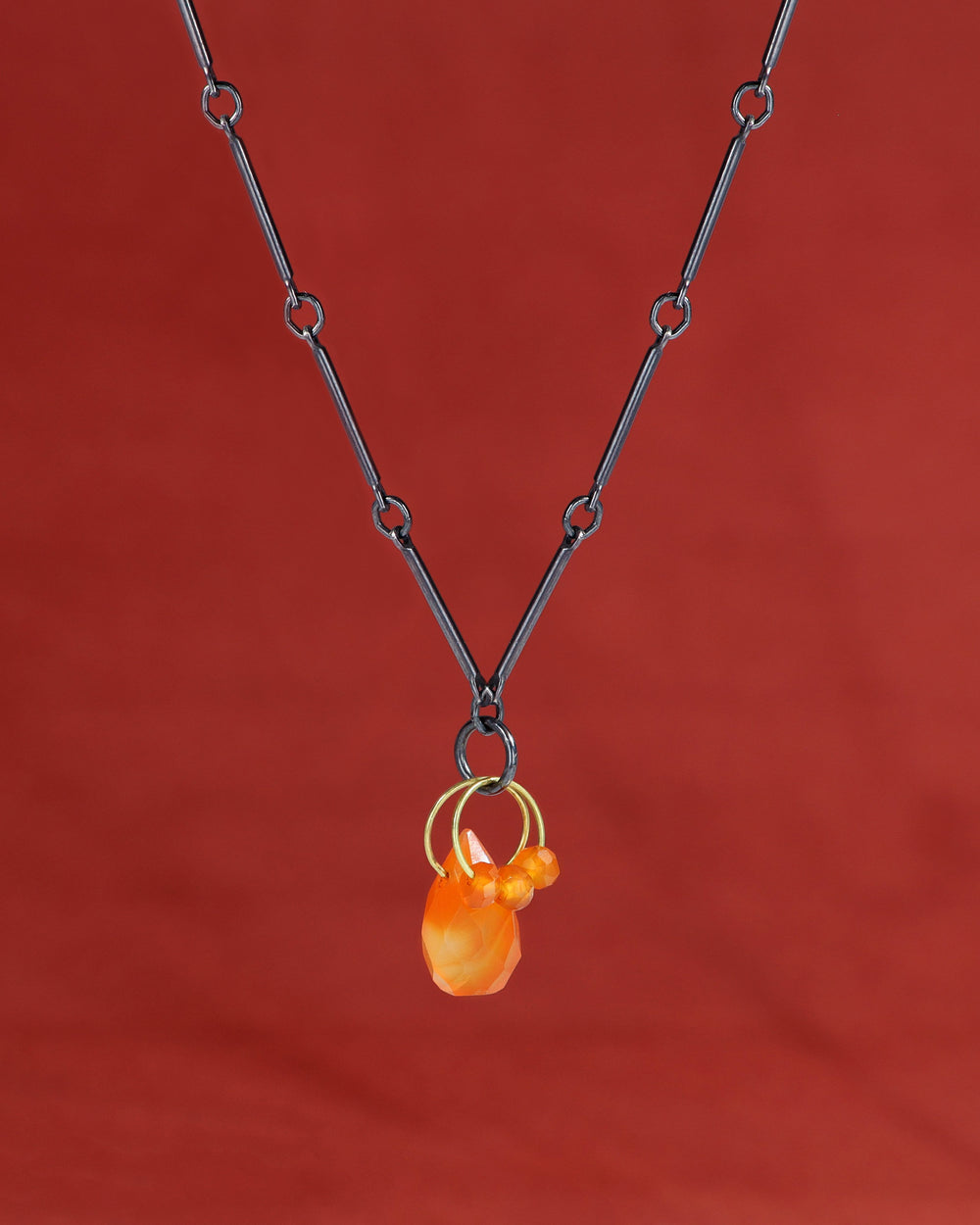 Carnelian Mini Tangle Necklace