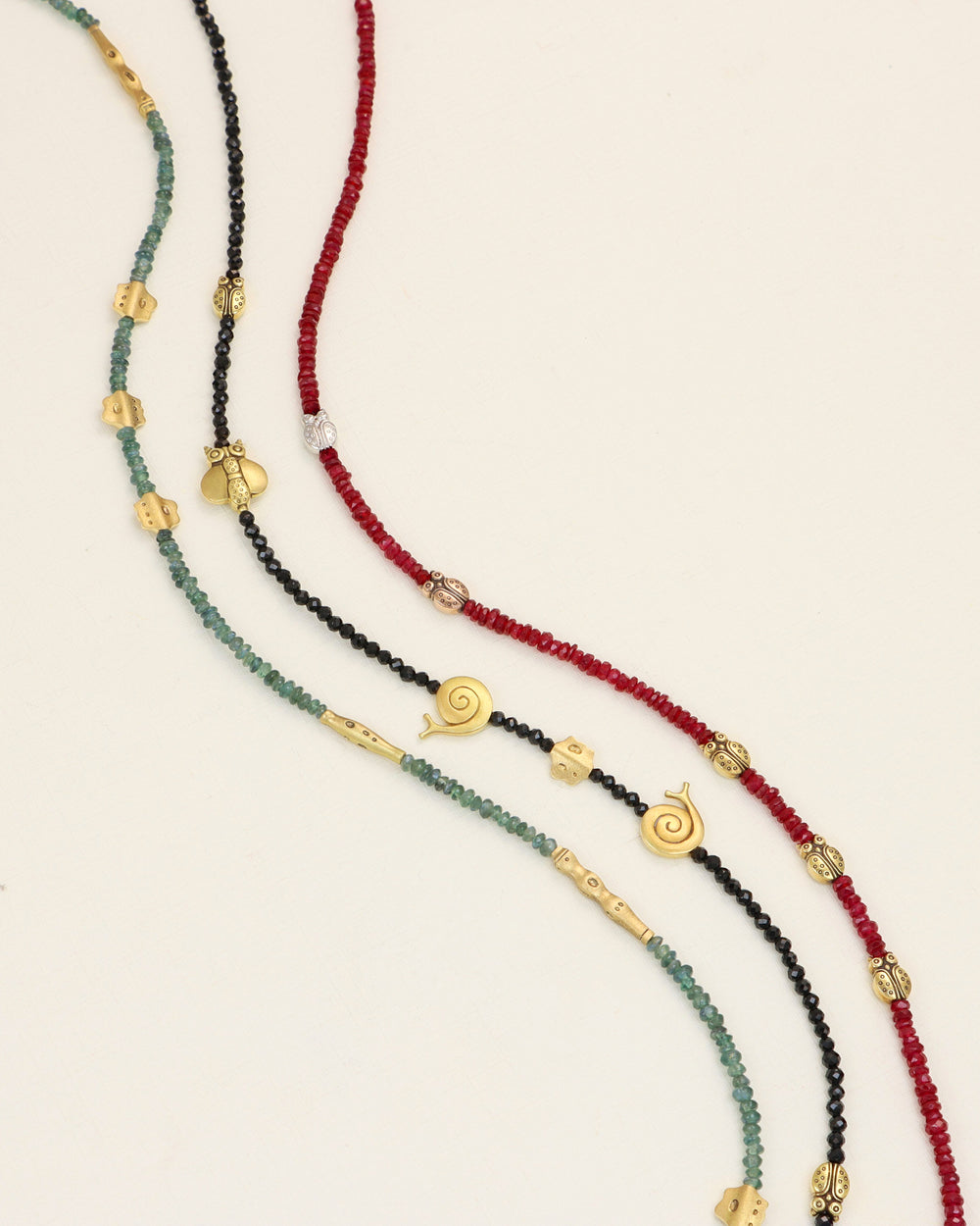 Alexandrite Beaded Flora Necklace