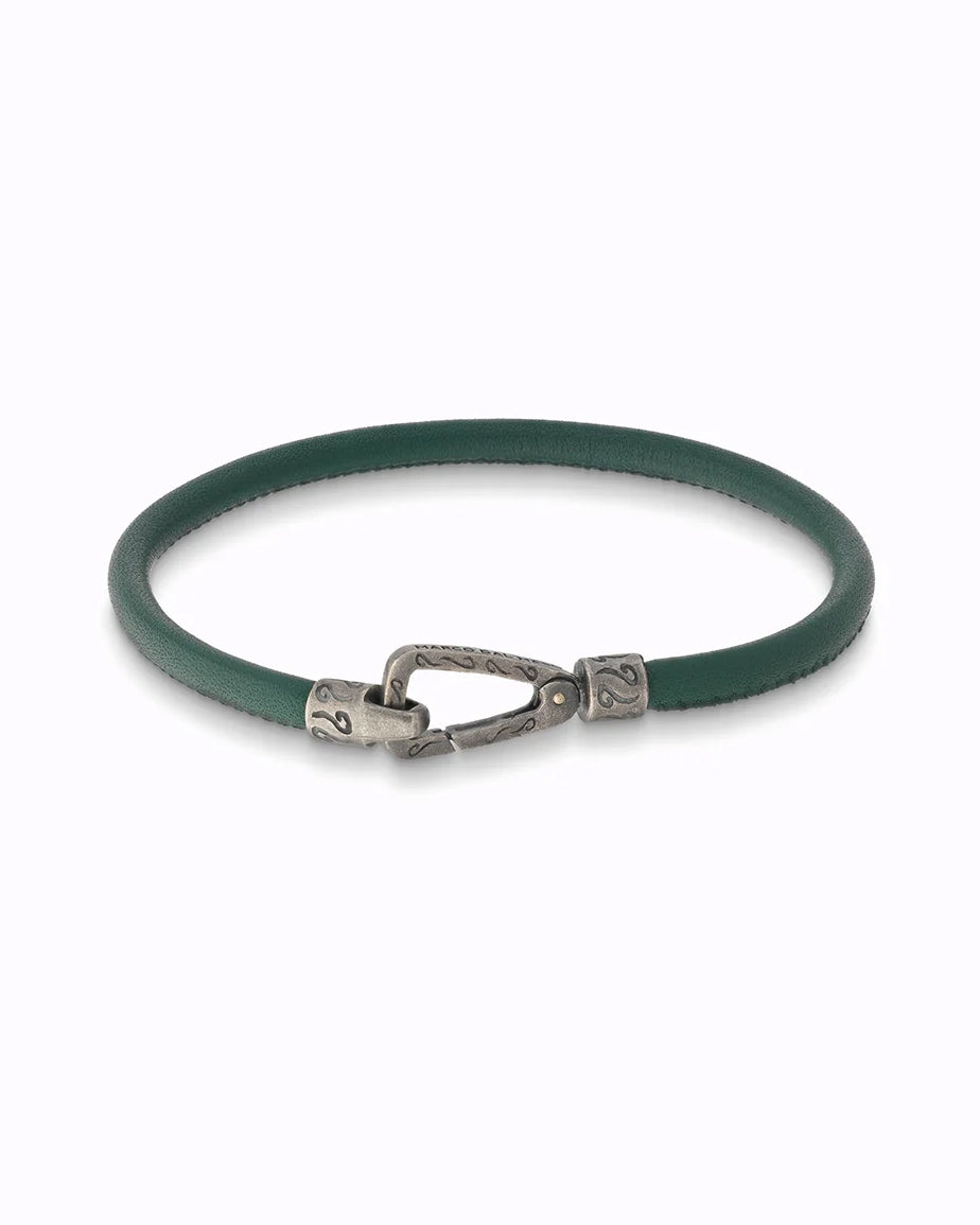 Green Leather Bracelet