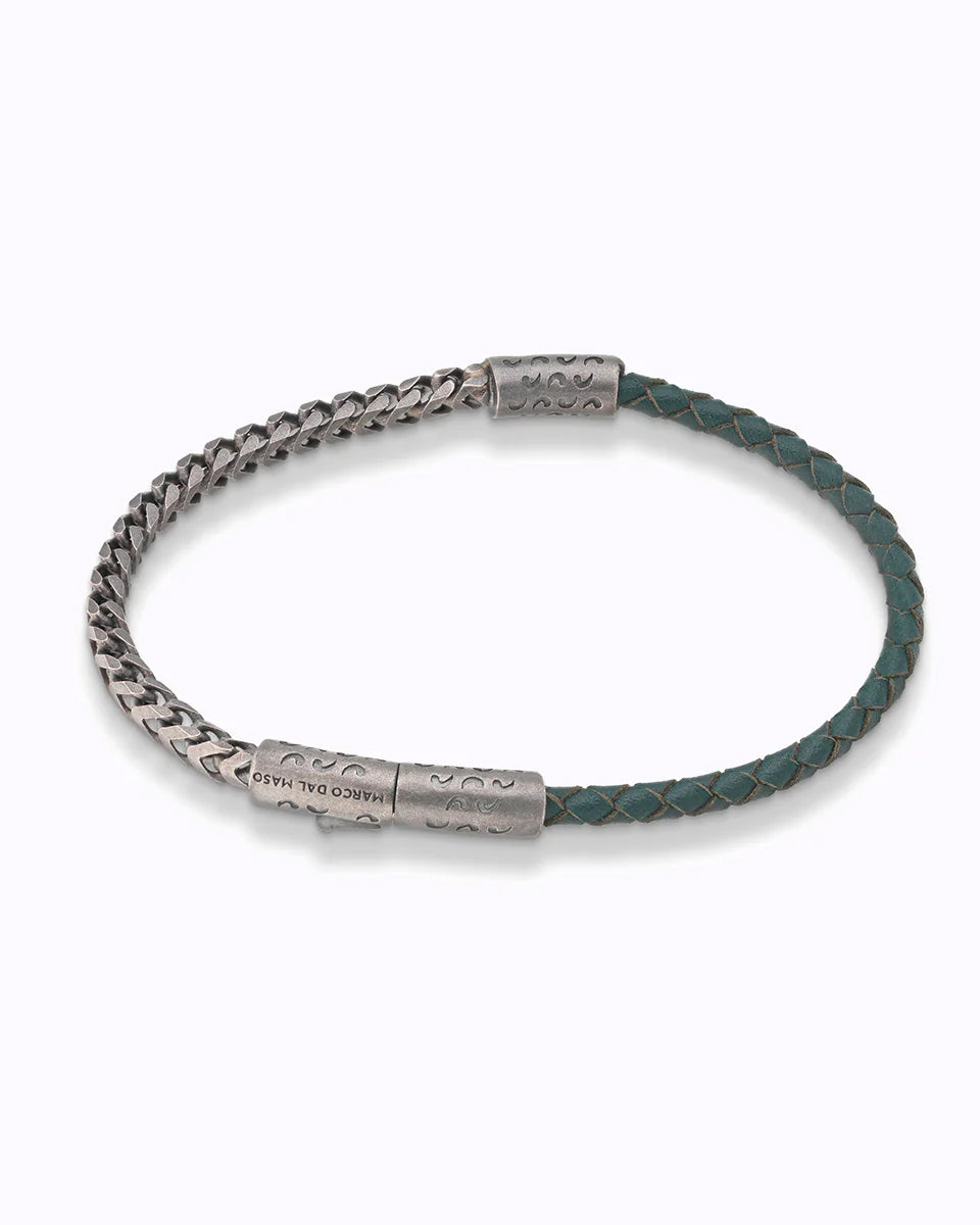 Green Woven Leather Bracelet