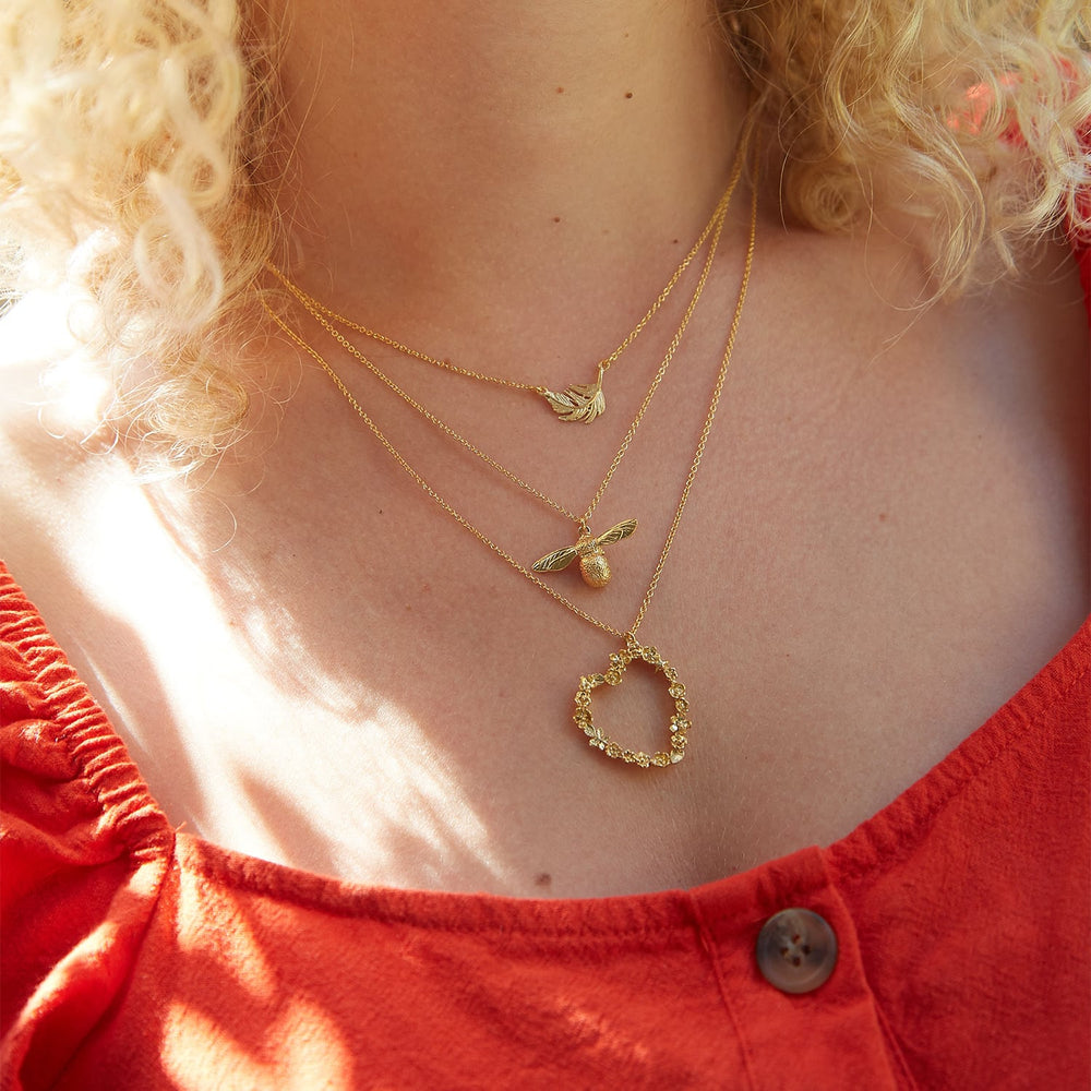 In-Line Plume Necklace