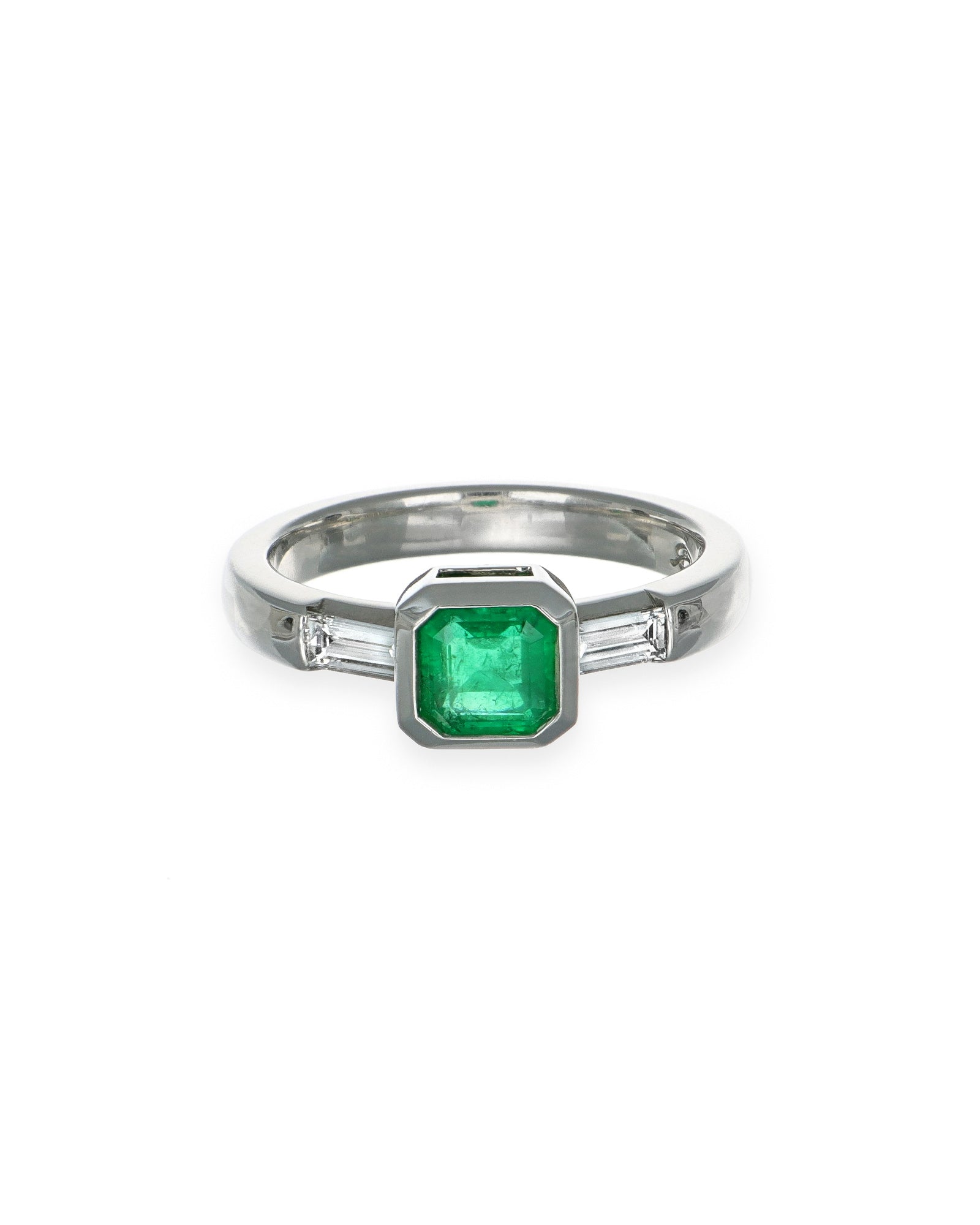 Asscher Emerald Ring