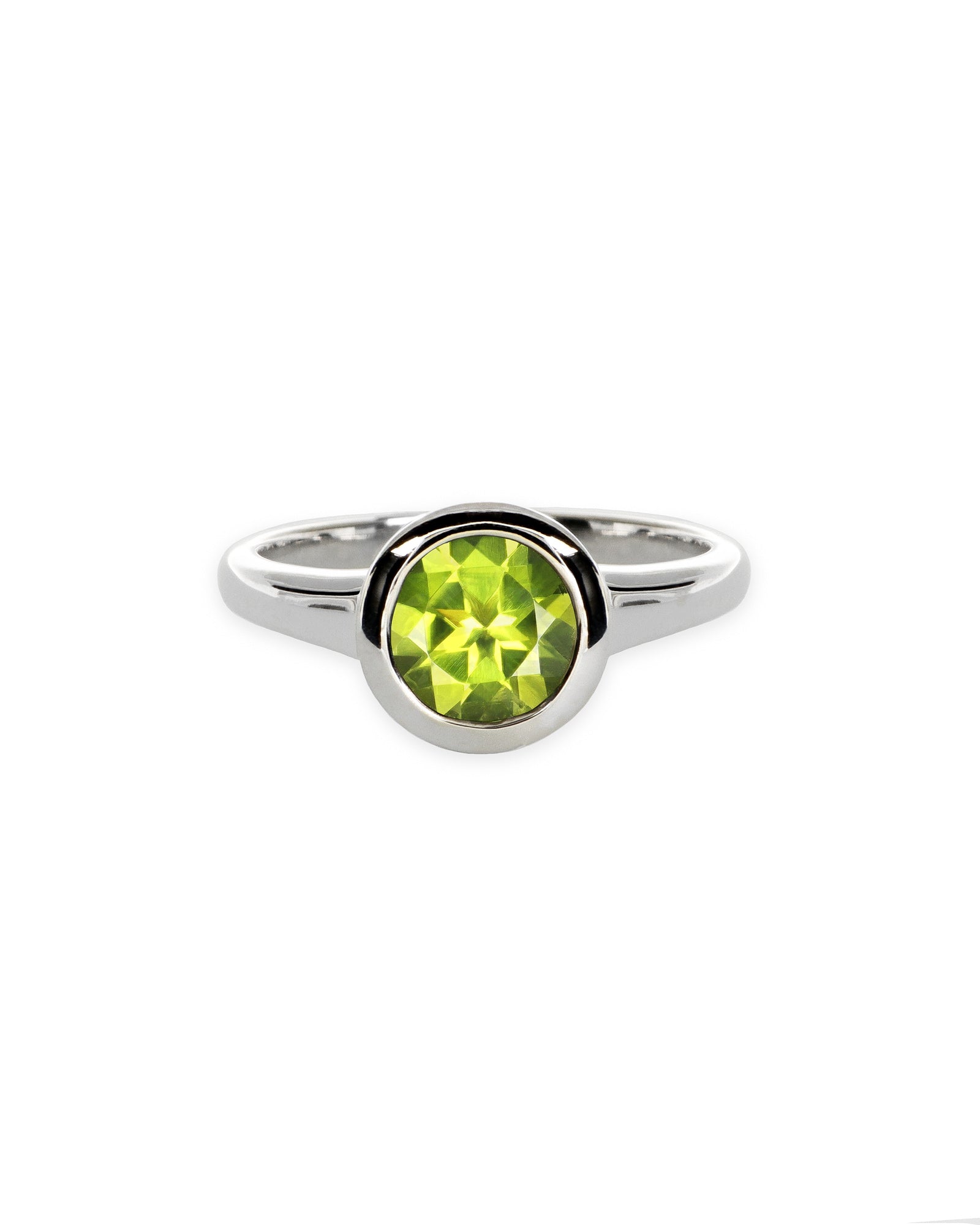 Bezel Peridot Ring