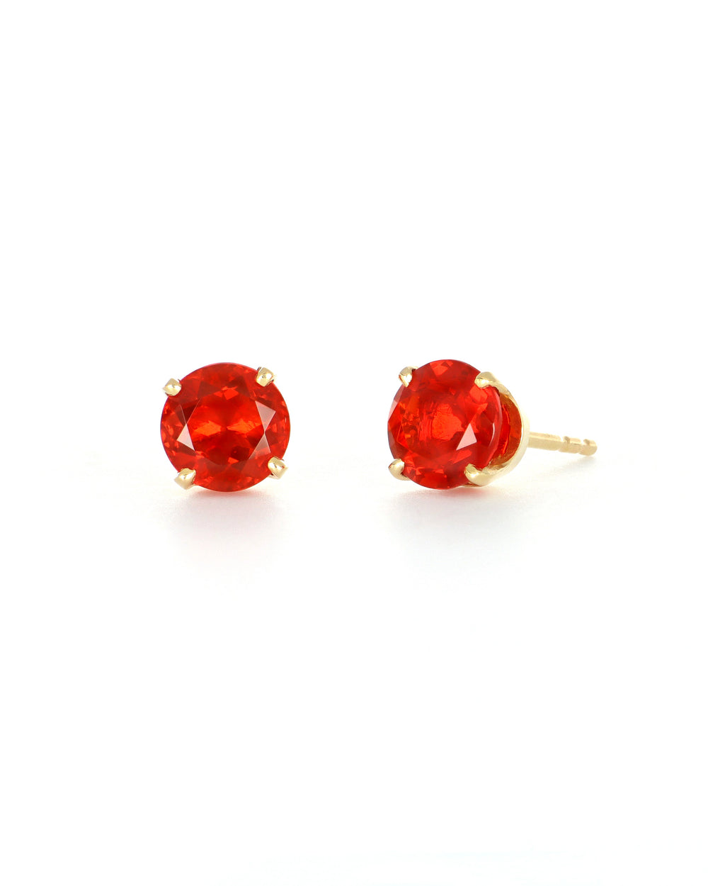 Mexican Fire Opal Studs