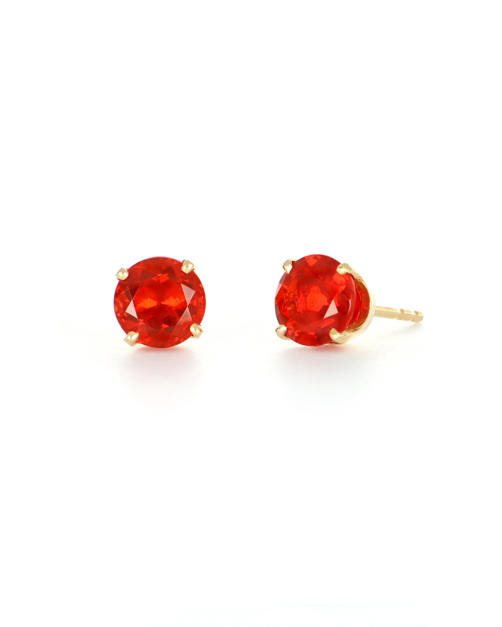 Mexican Fire Opal Studs
