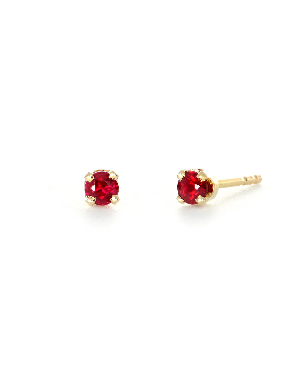 Dainty Burma Ruby Studs