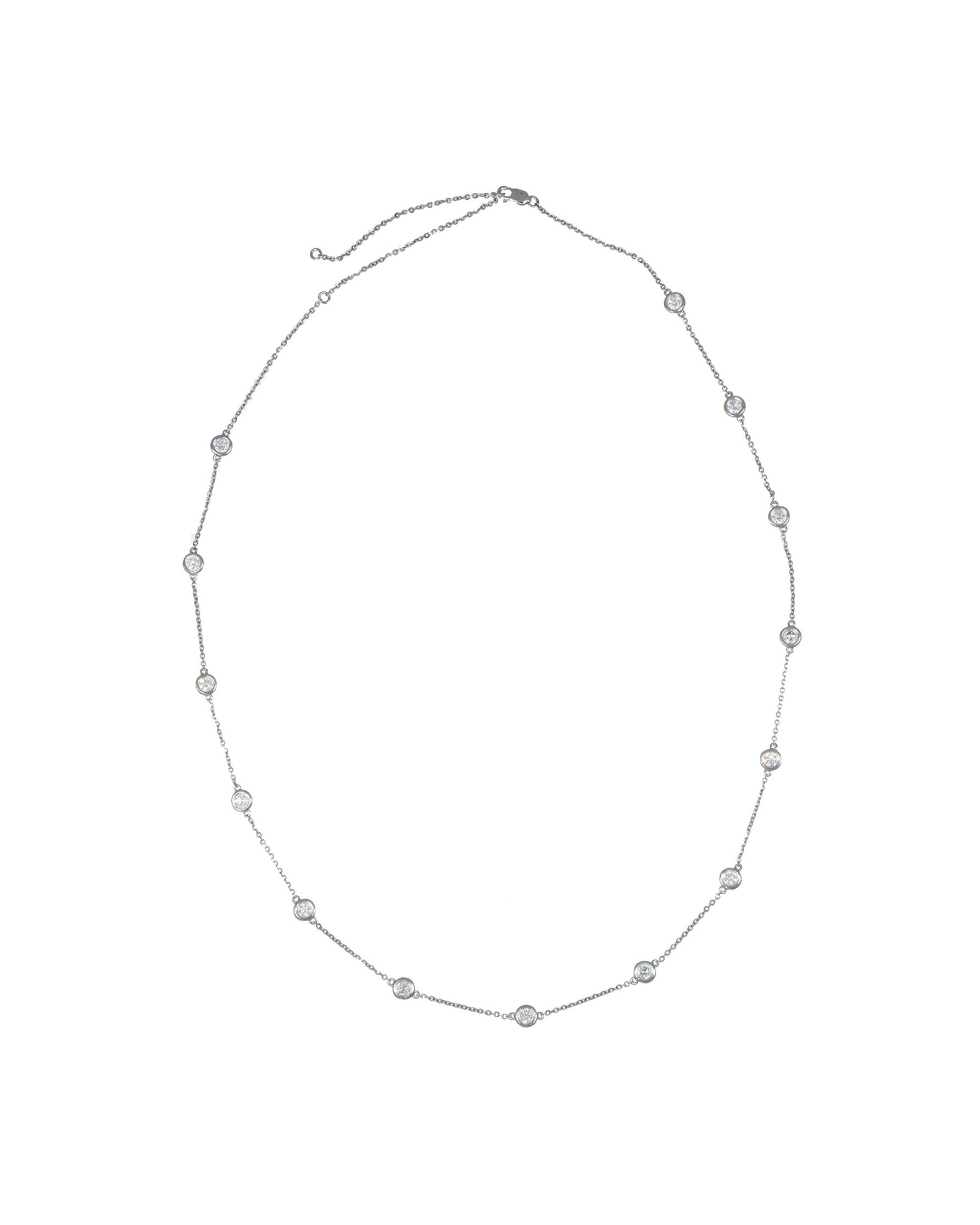 White Gold 2ctw GH SI Lab Diamond station necklace