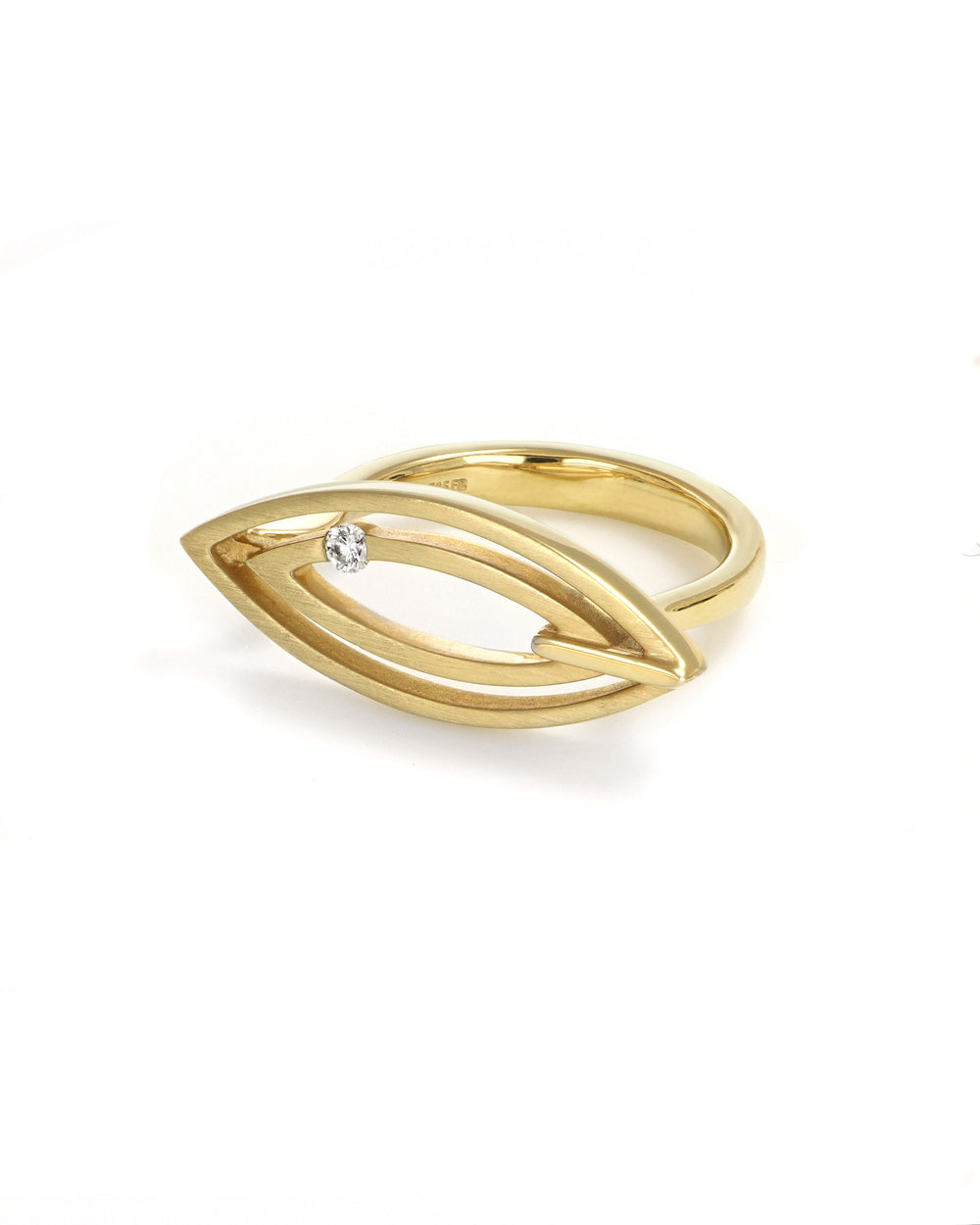 14k Gold Double Marquise Ring