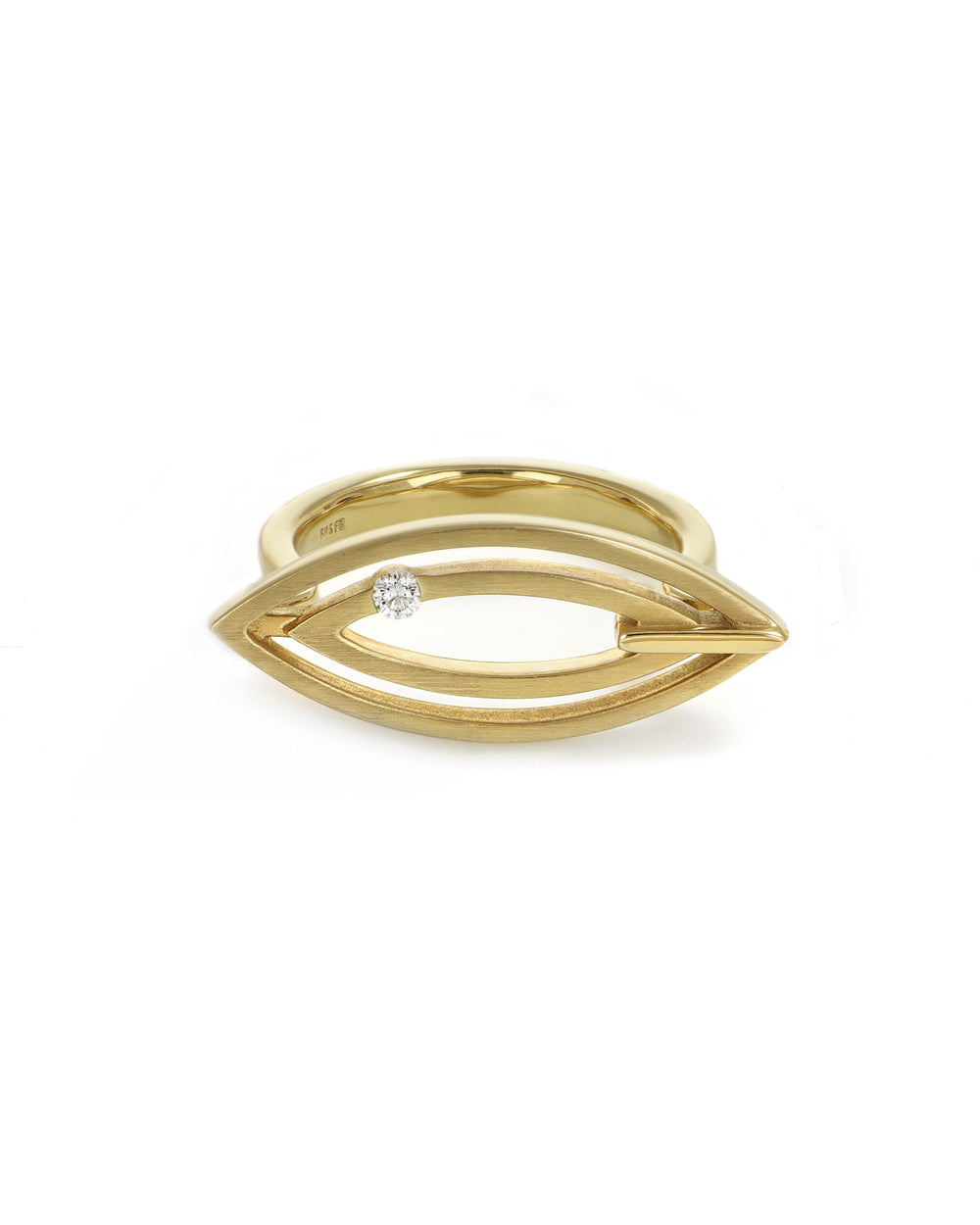 14k Gold Double Marquise Ring
