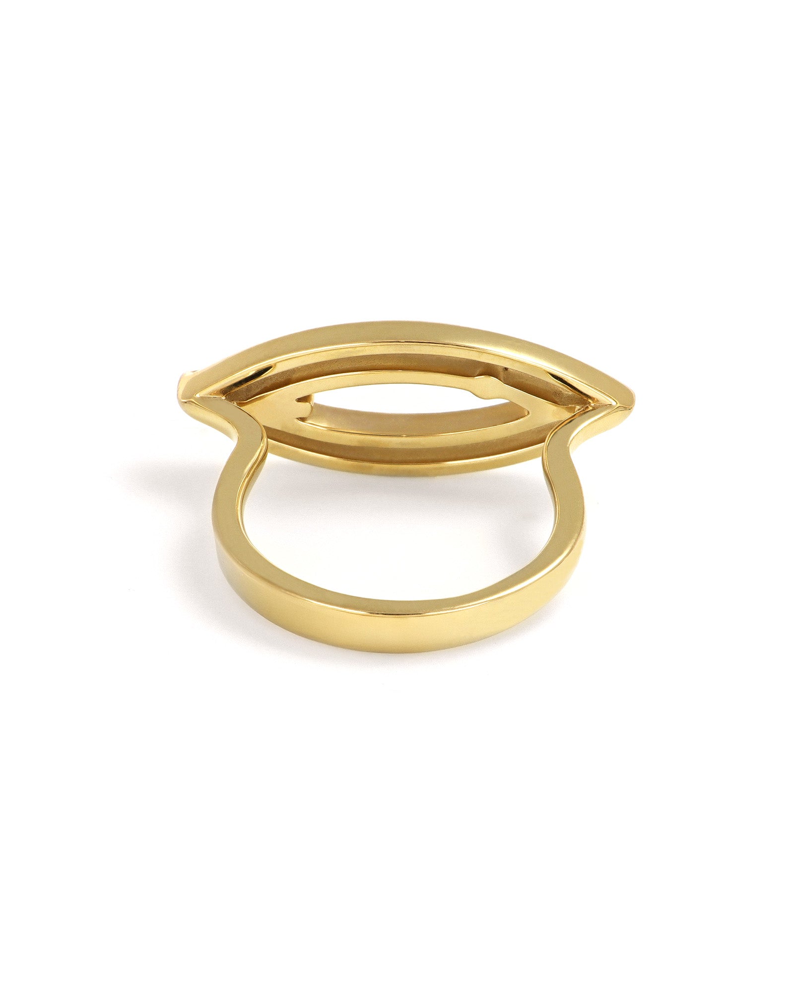 14k Gold Double Marquise Ring