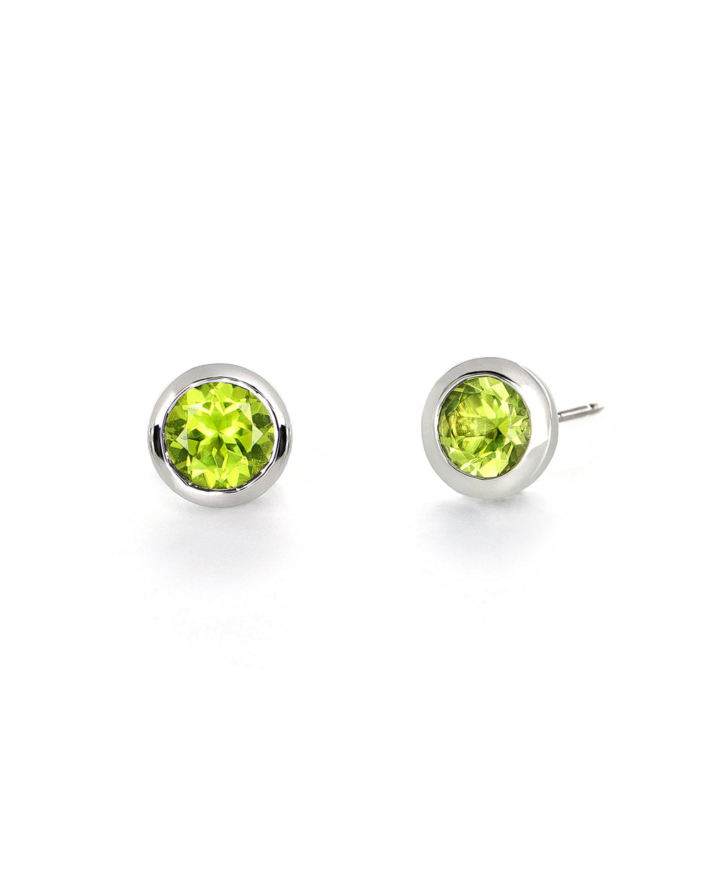 Peridot Bezel Earrings