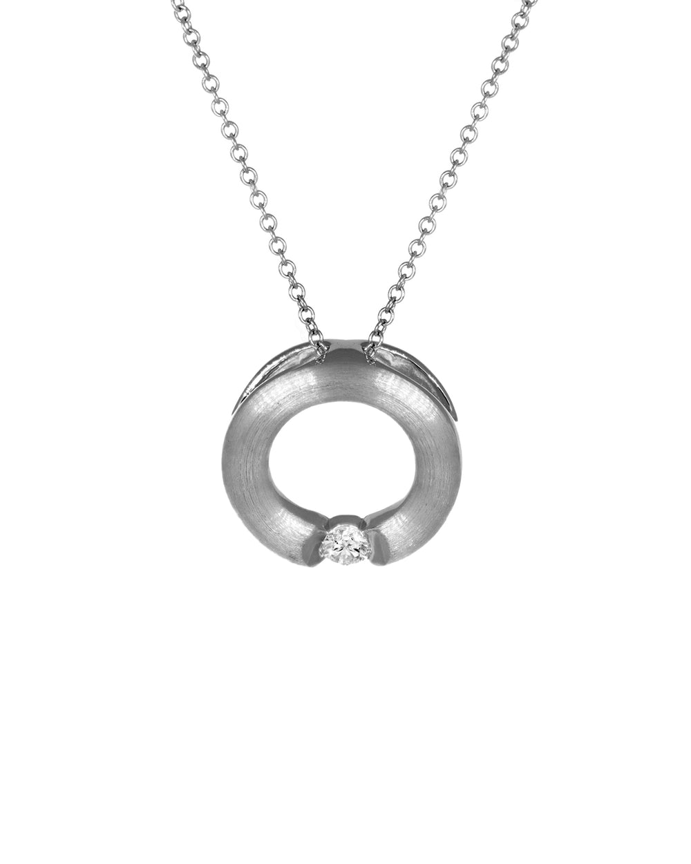 Contemporary Circle diamond Pendant