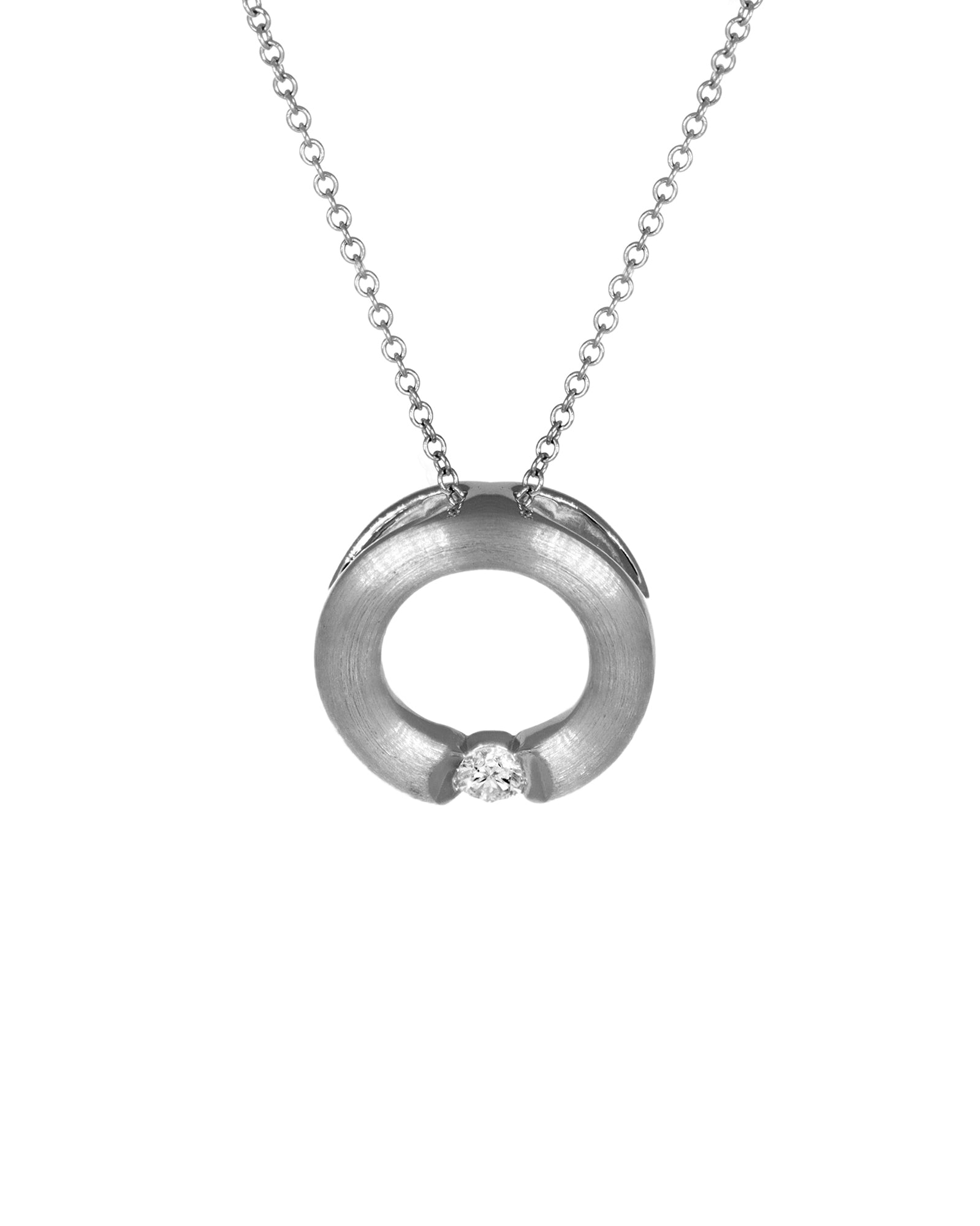 Contemporary Circle diamond Pendant