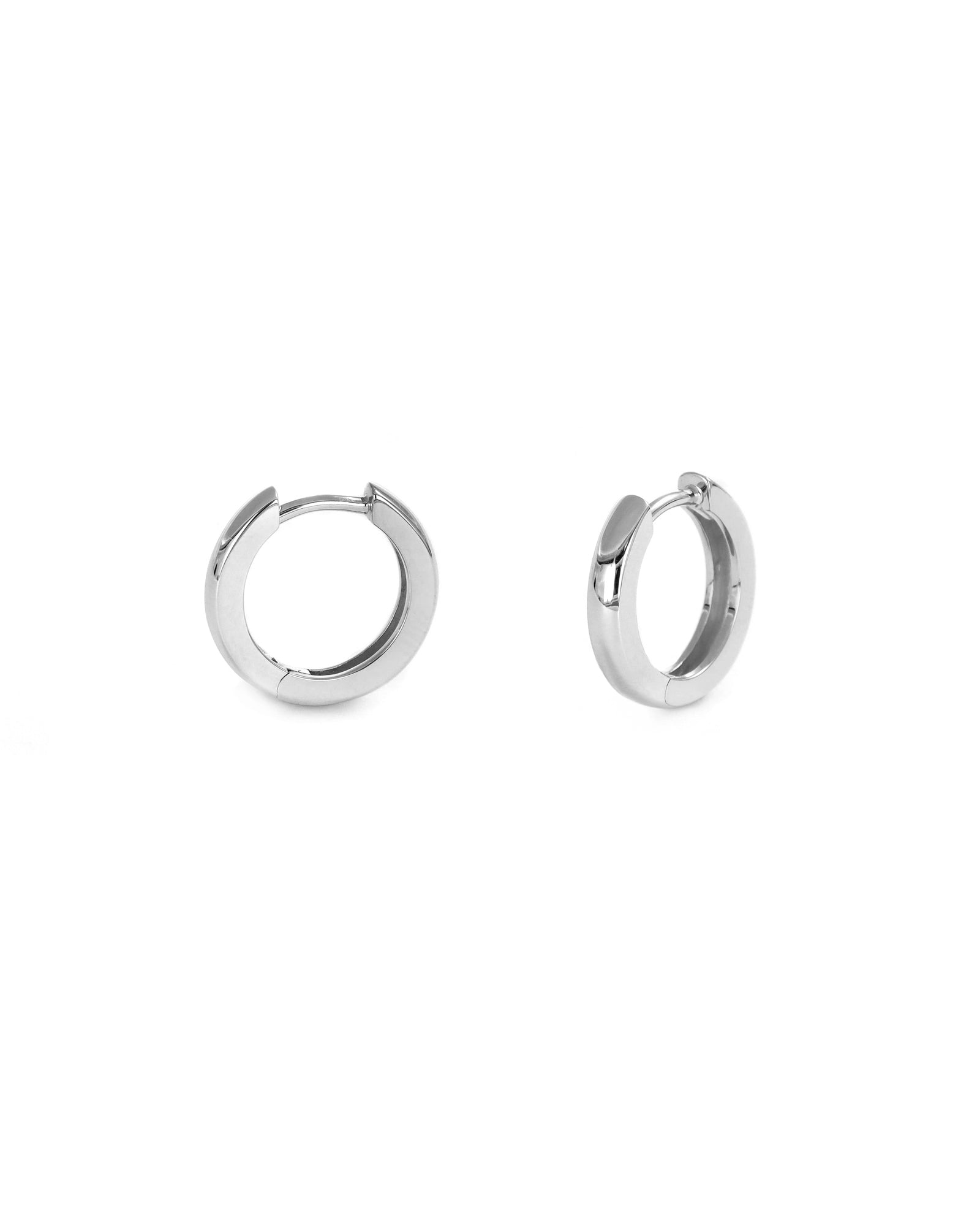 White Gold Hinged Hoop Earring