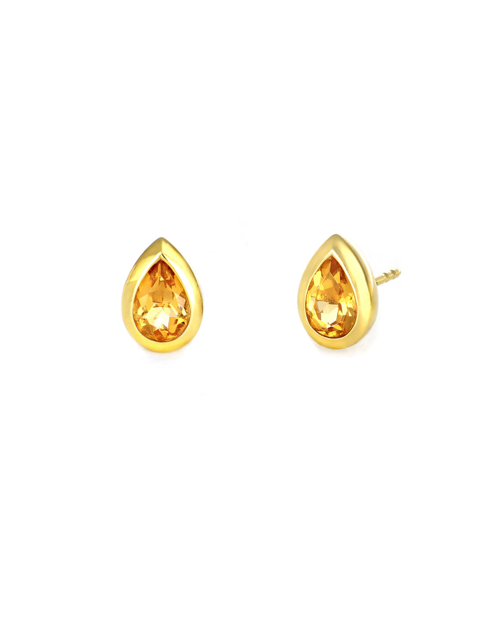 Pear Citrine Earrings