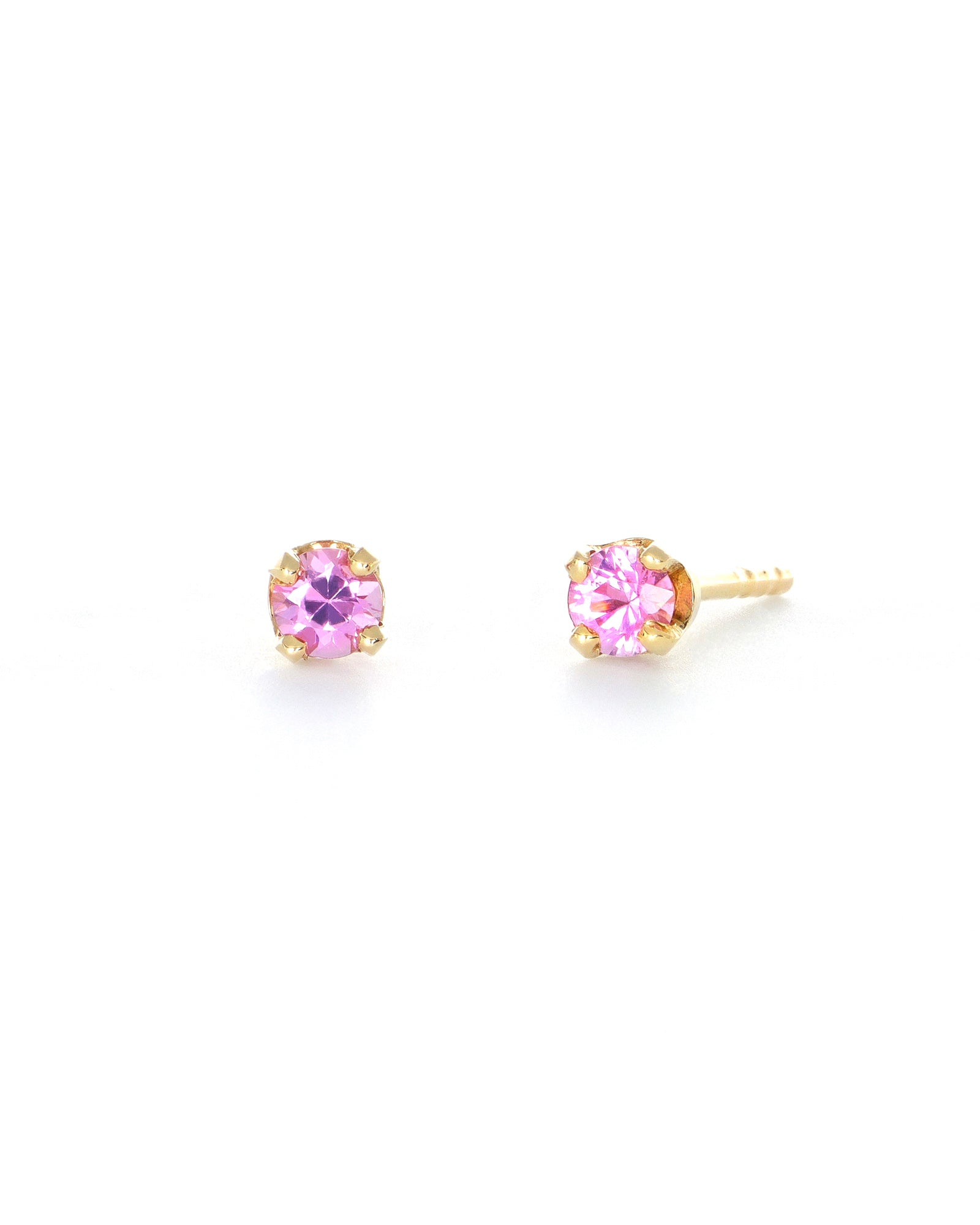 Pink Sapphire Stud Earrings