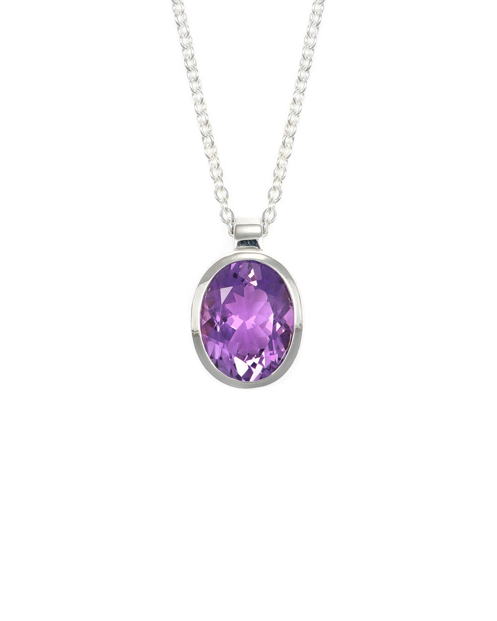 Oval Amethyst Pendant