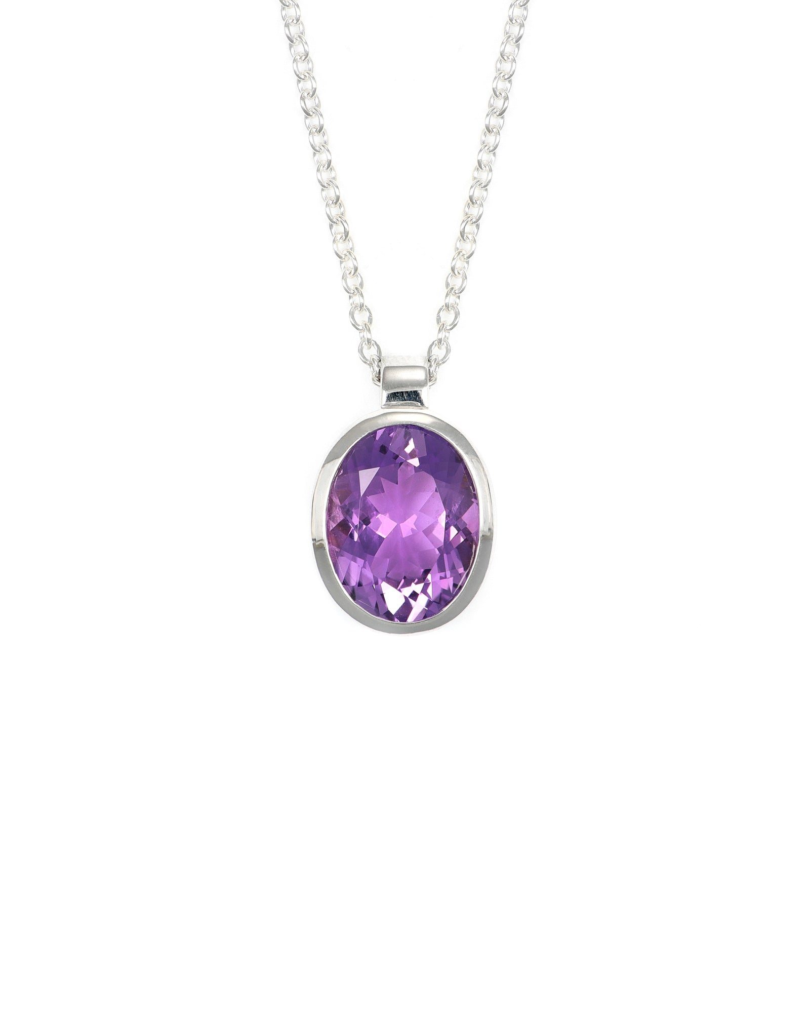 Oval Amethyst Pendant