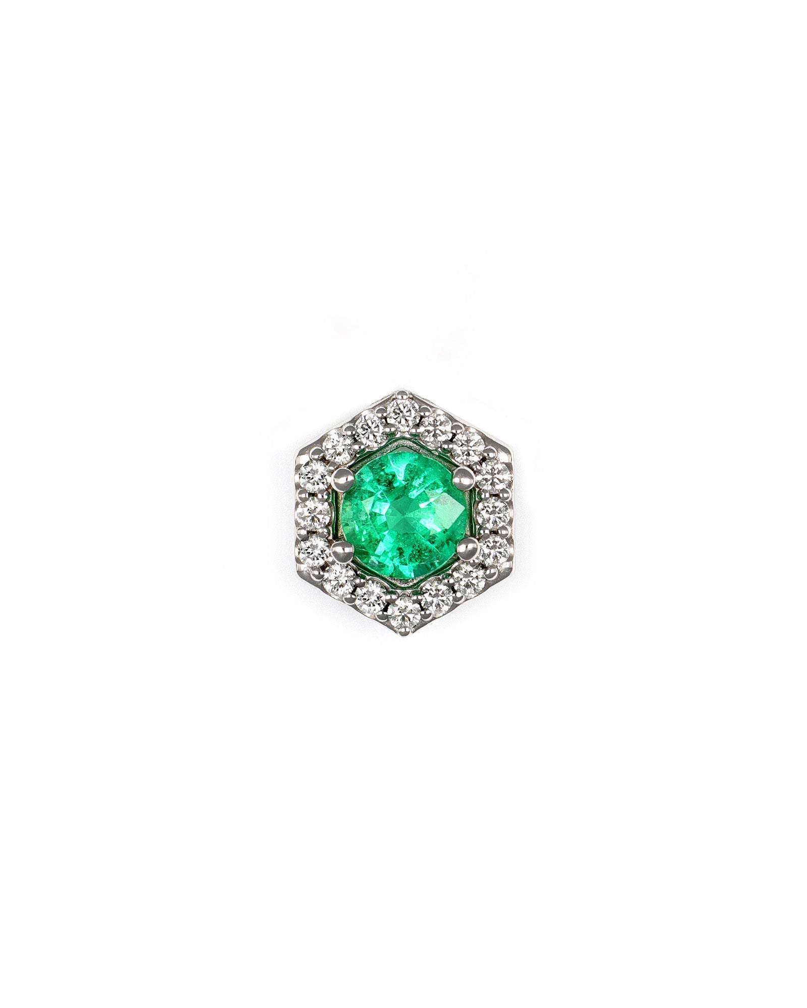 Hexagonal Emerald Halo