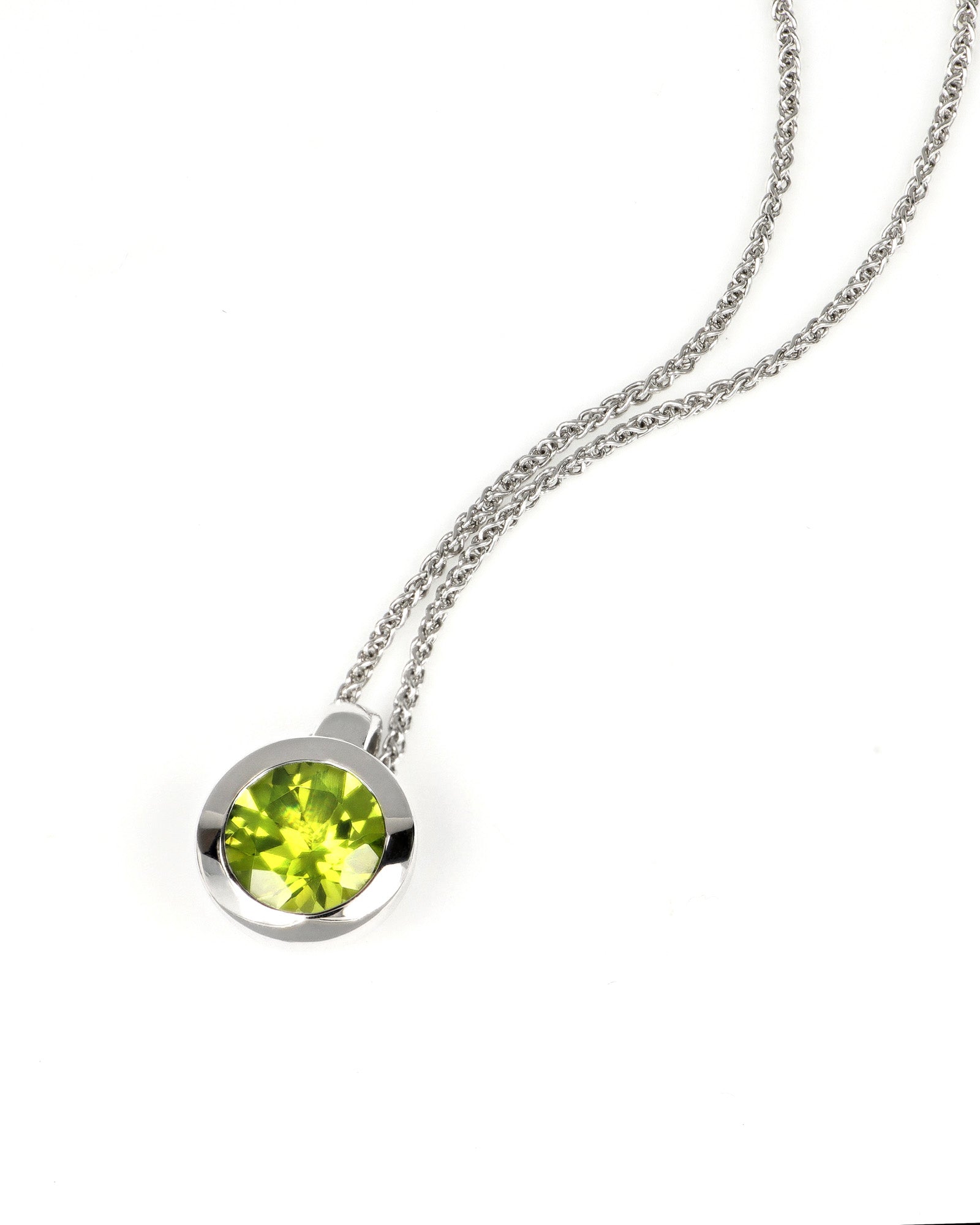 Round Peridot Pendant