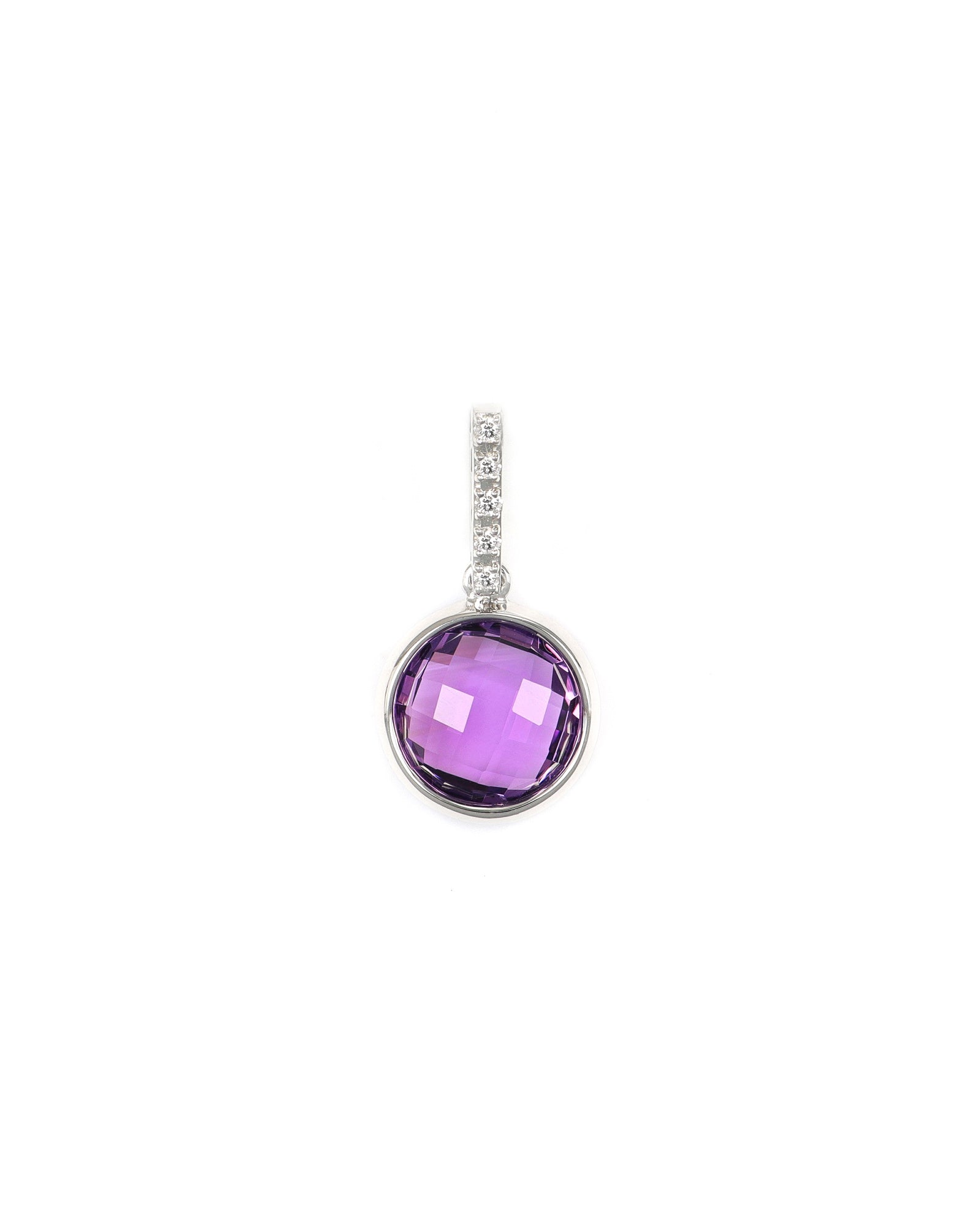 Amethyst and Diamonds Pendant