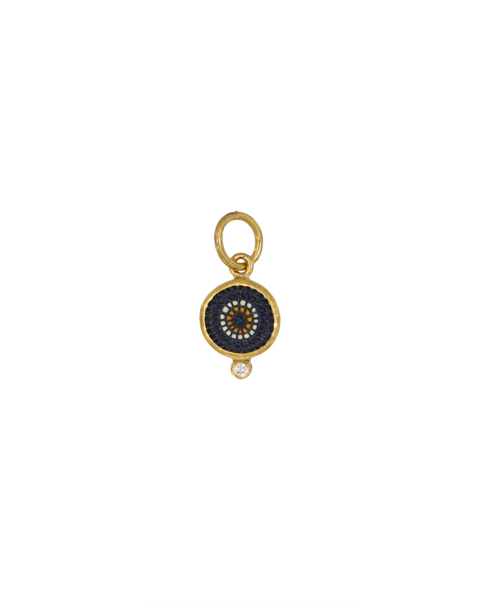 Micomosaic and Diamond 24k Pendant
