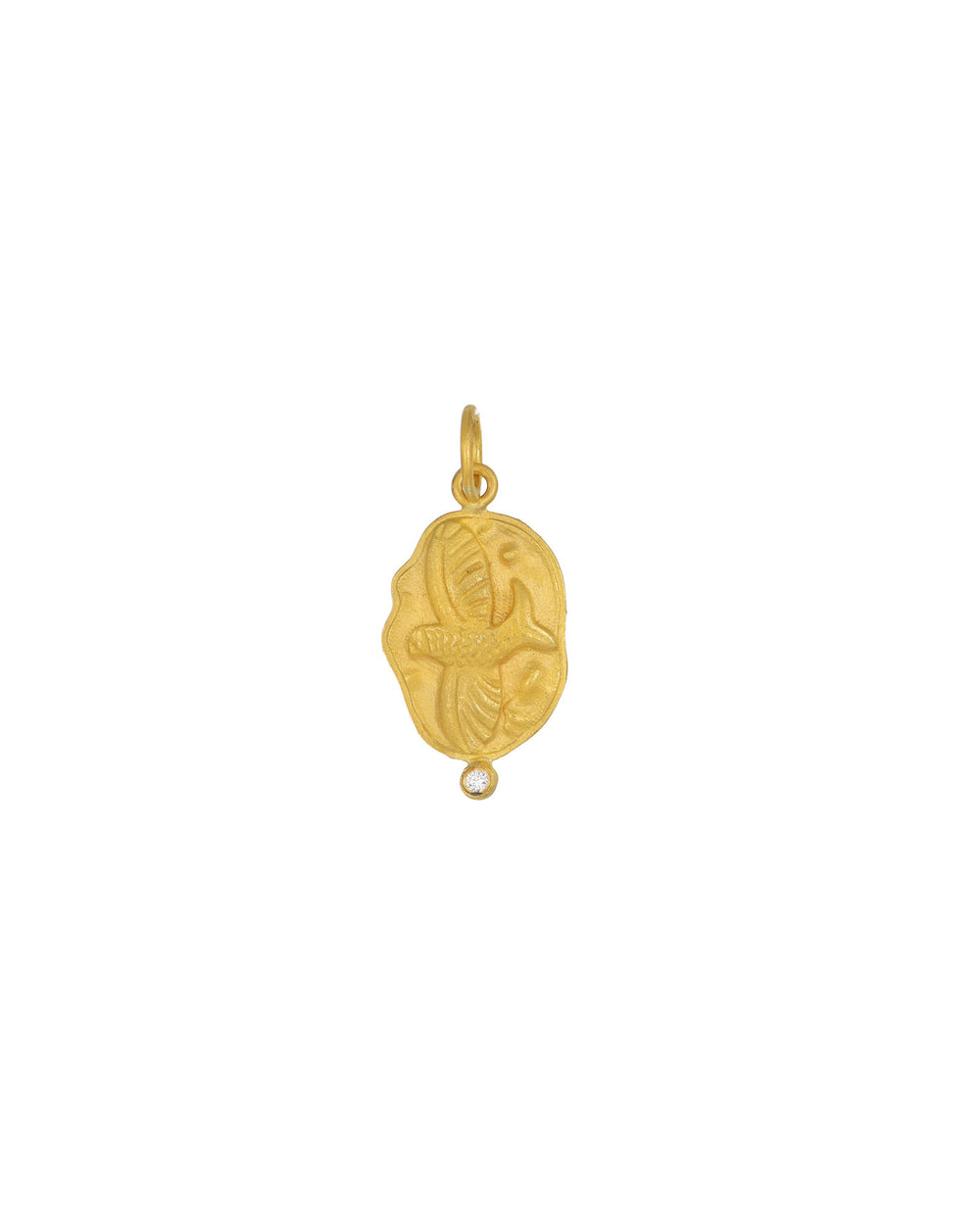 24k Gold Fishbird Pendant