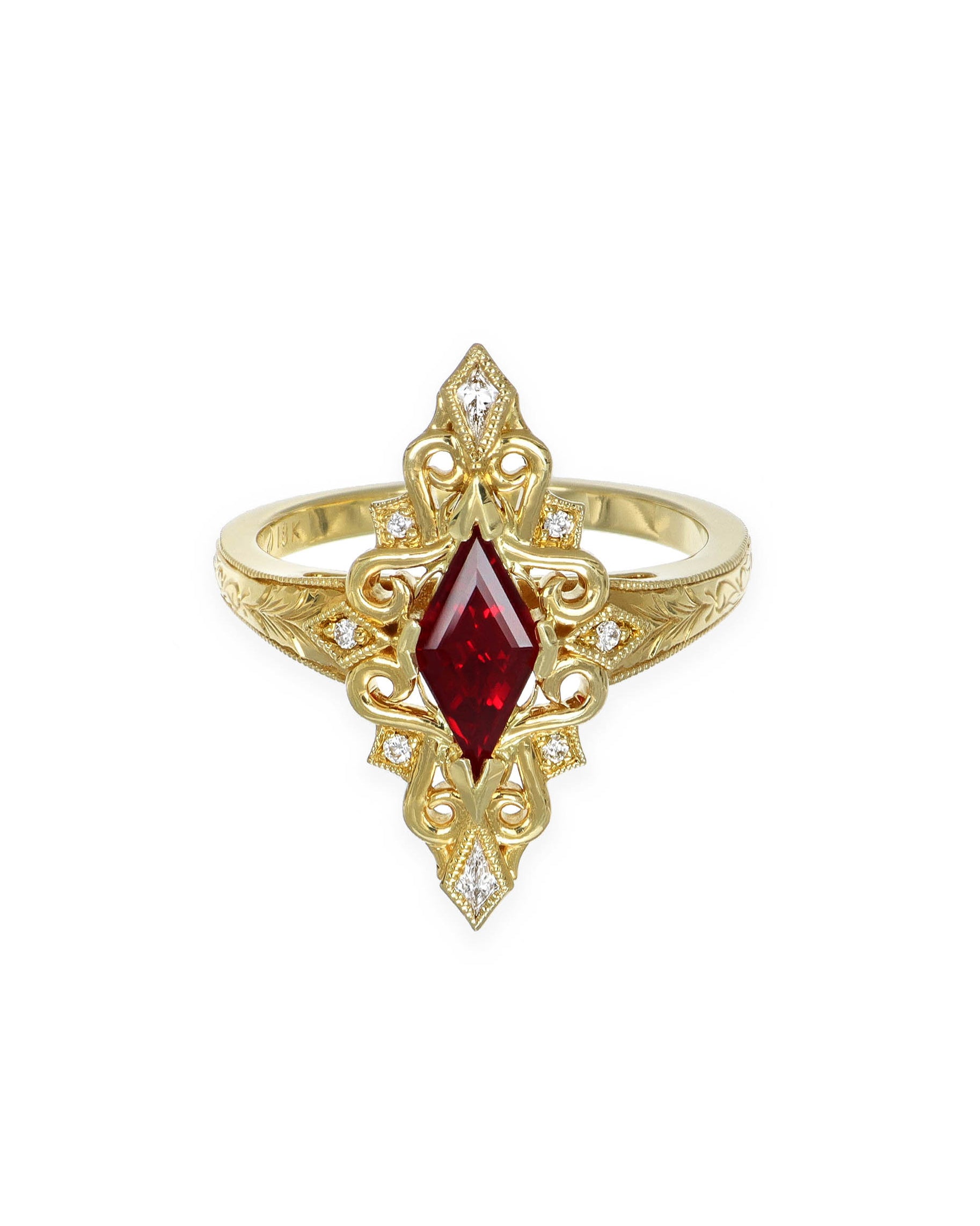 Gothic Inspired Ruby Cocktail Ring