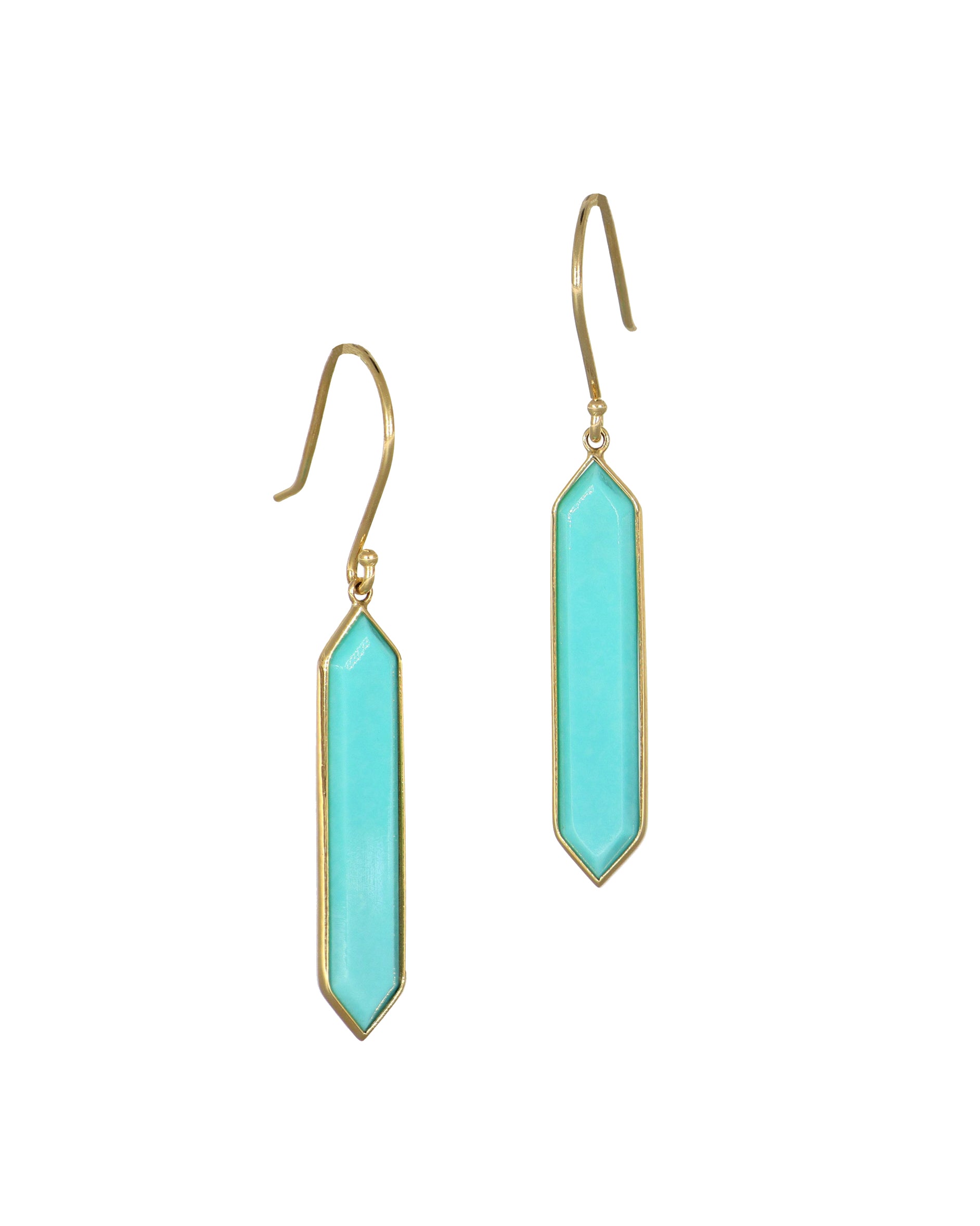 Elongated Turquoise Earrings