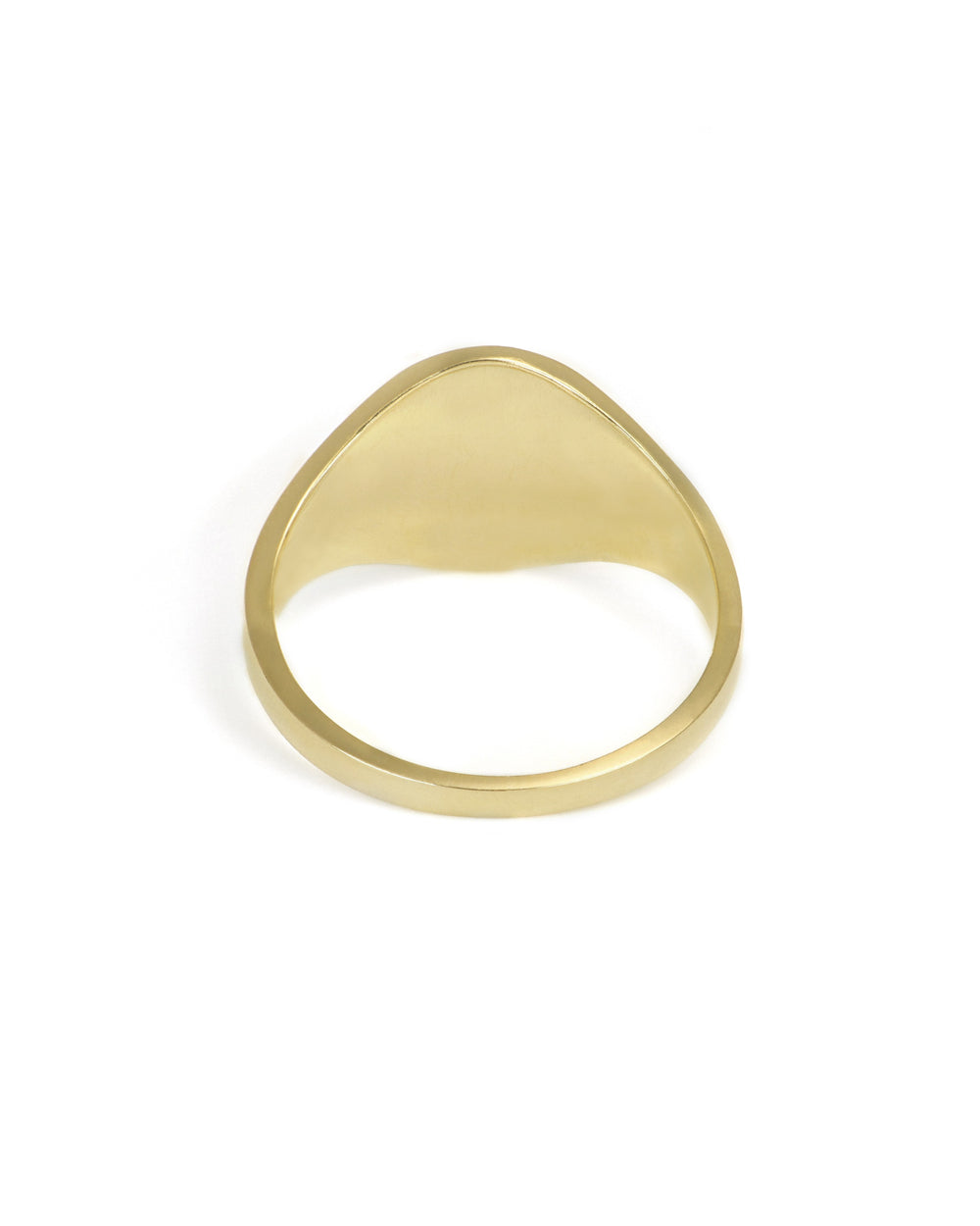 Engravable 14k Yellow Gold Oval Signet Ring
