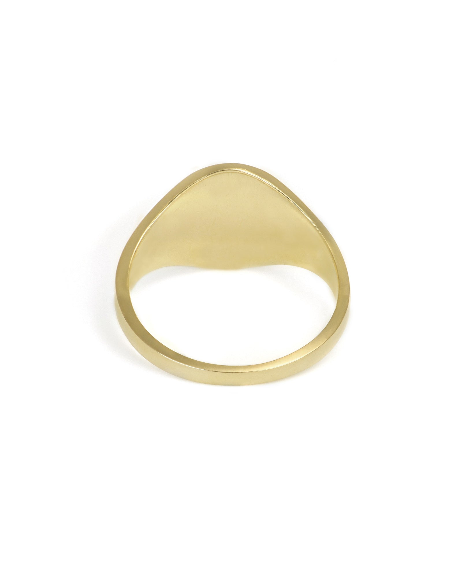Engravable 14k Yellow Gold Oval Signet Ring