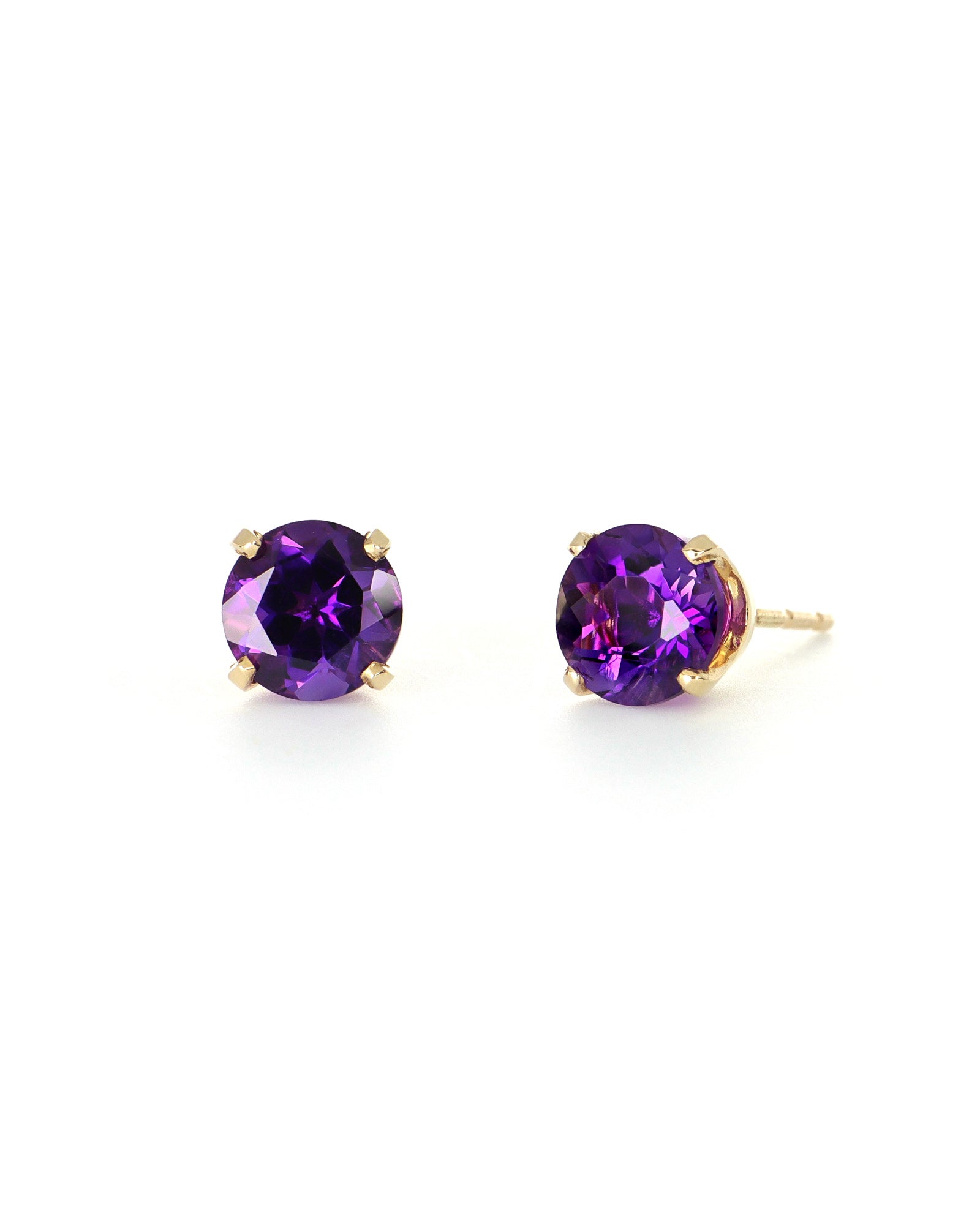 Amethyst Stud Earrings