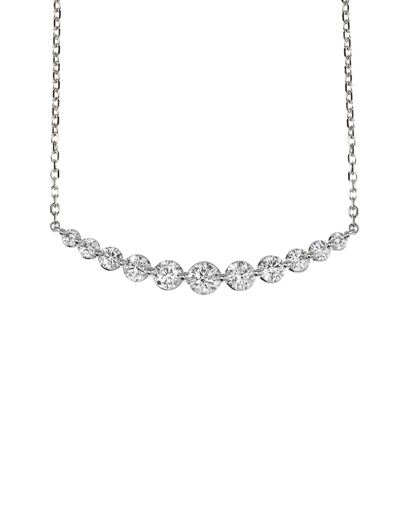 White Gold  Lab Diamond Necklace