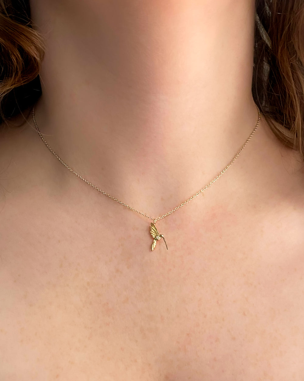 Gold Hummingbird Necklace