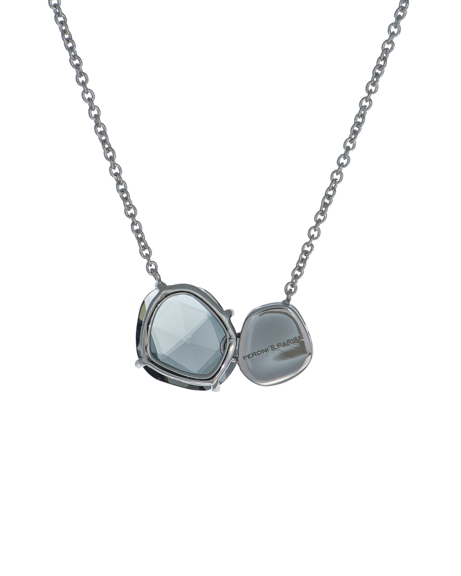 London Blue and Pave Necklace