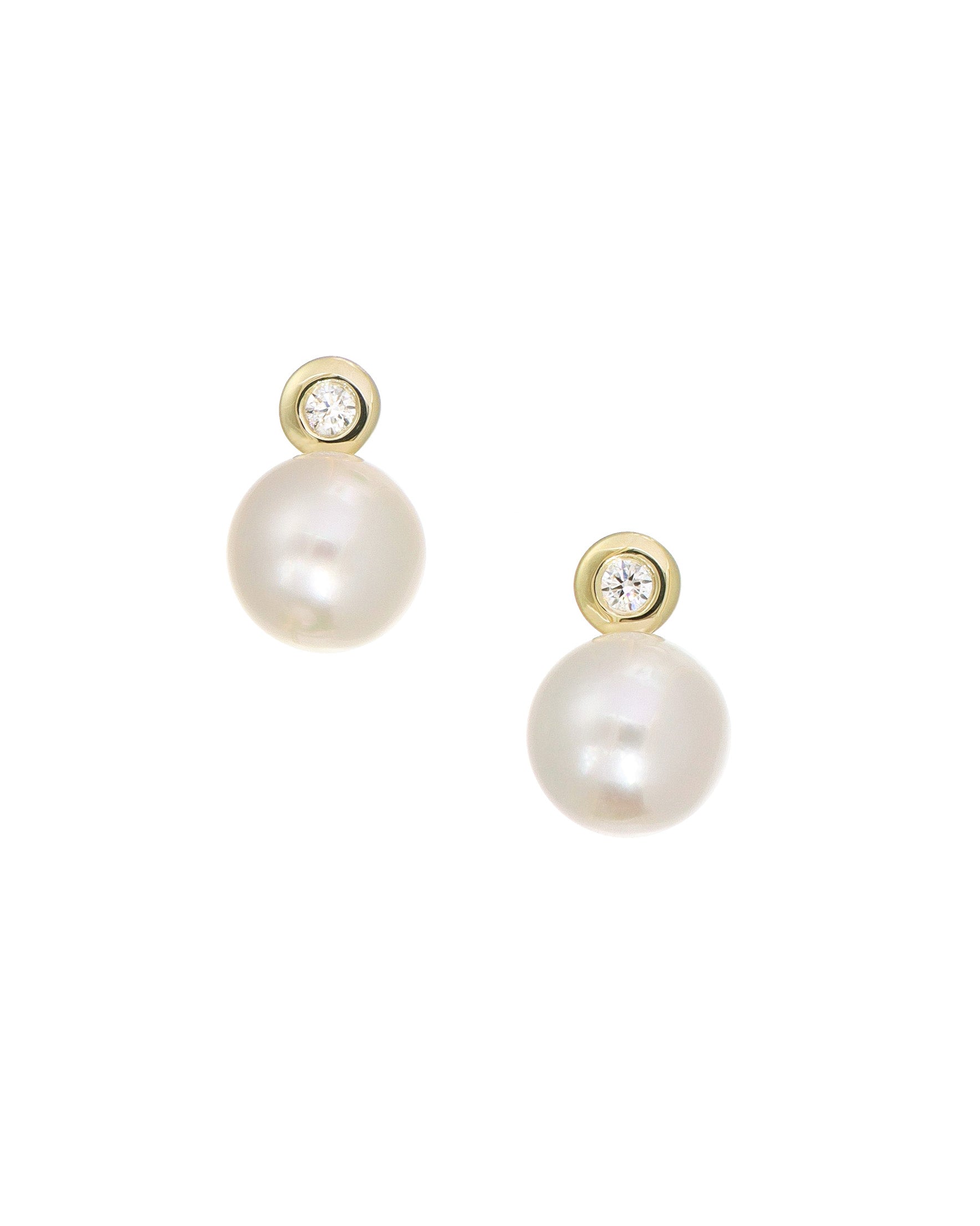 Pearl and Diamond Earrings