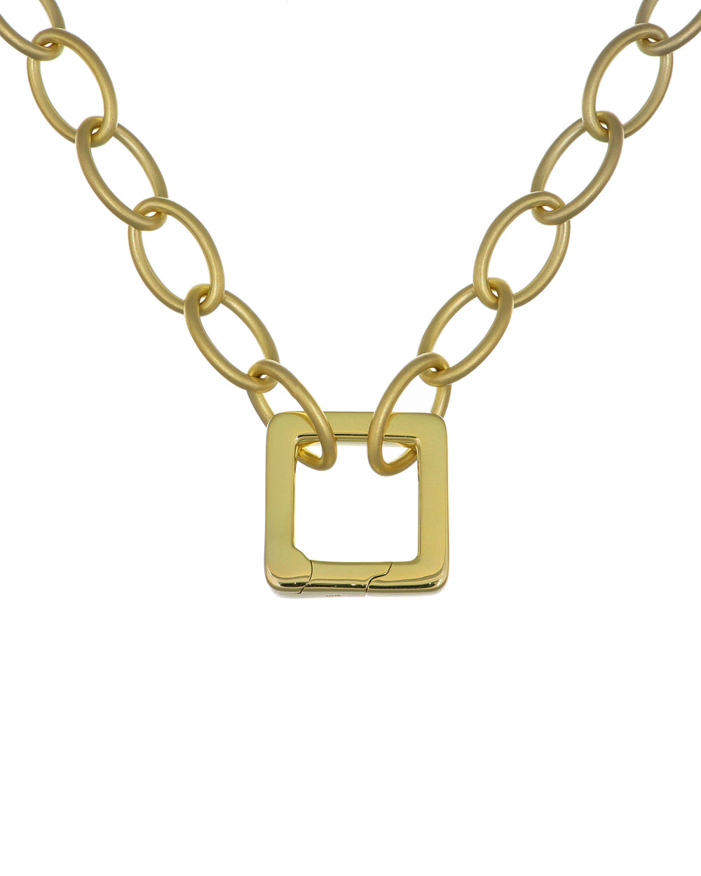 Gold Oval Link Necklace