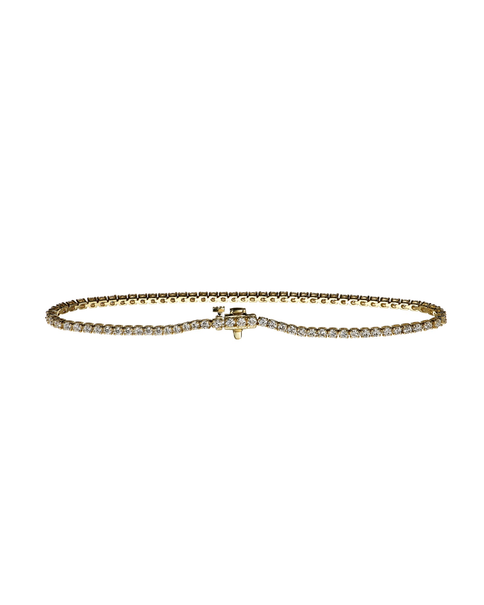 1.00ctw Yellow gold diamond tennis bracelet