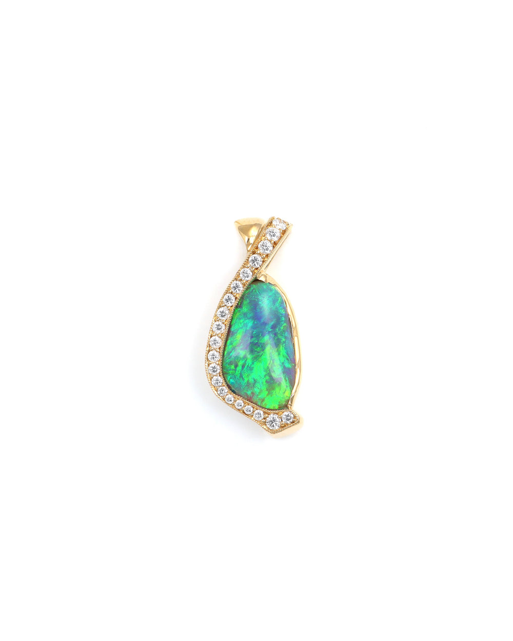 Opal and Diamond Pendant