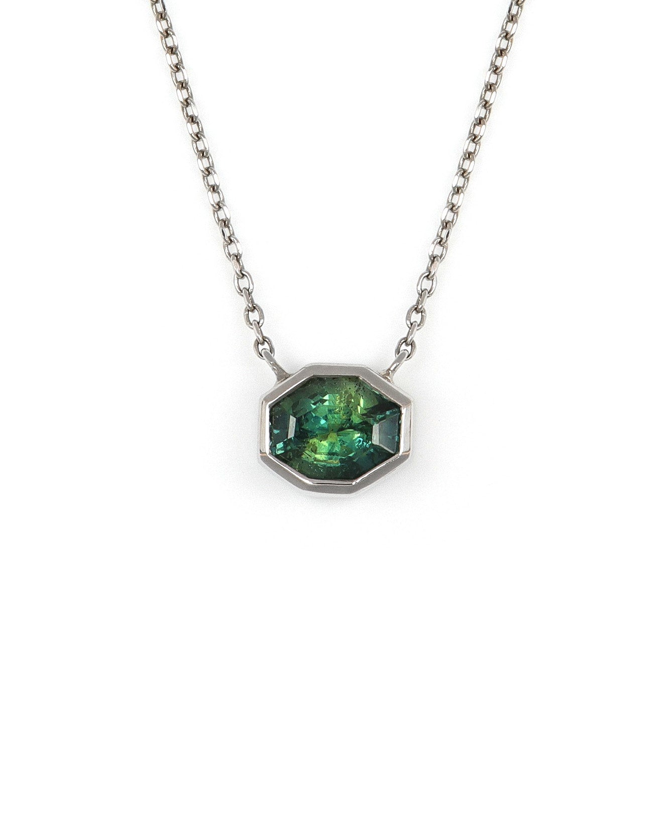 Teal sapphire Pendant