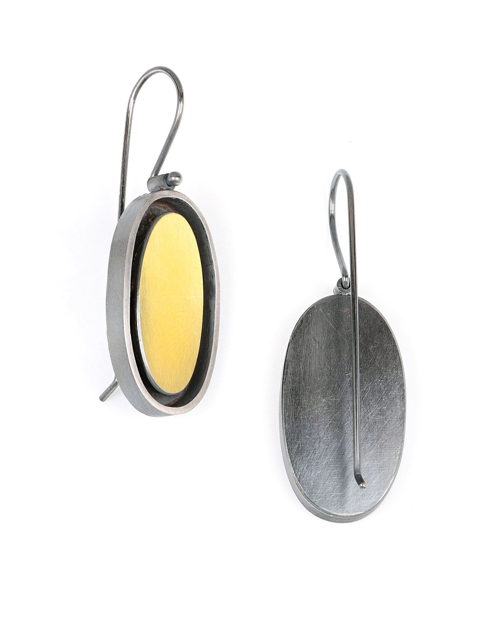 Floating Oval Earrings