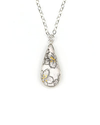 Cherry Blossom Teardrop Charm