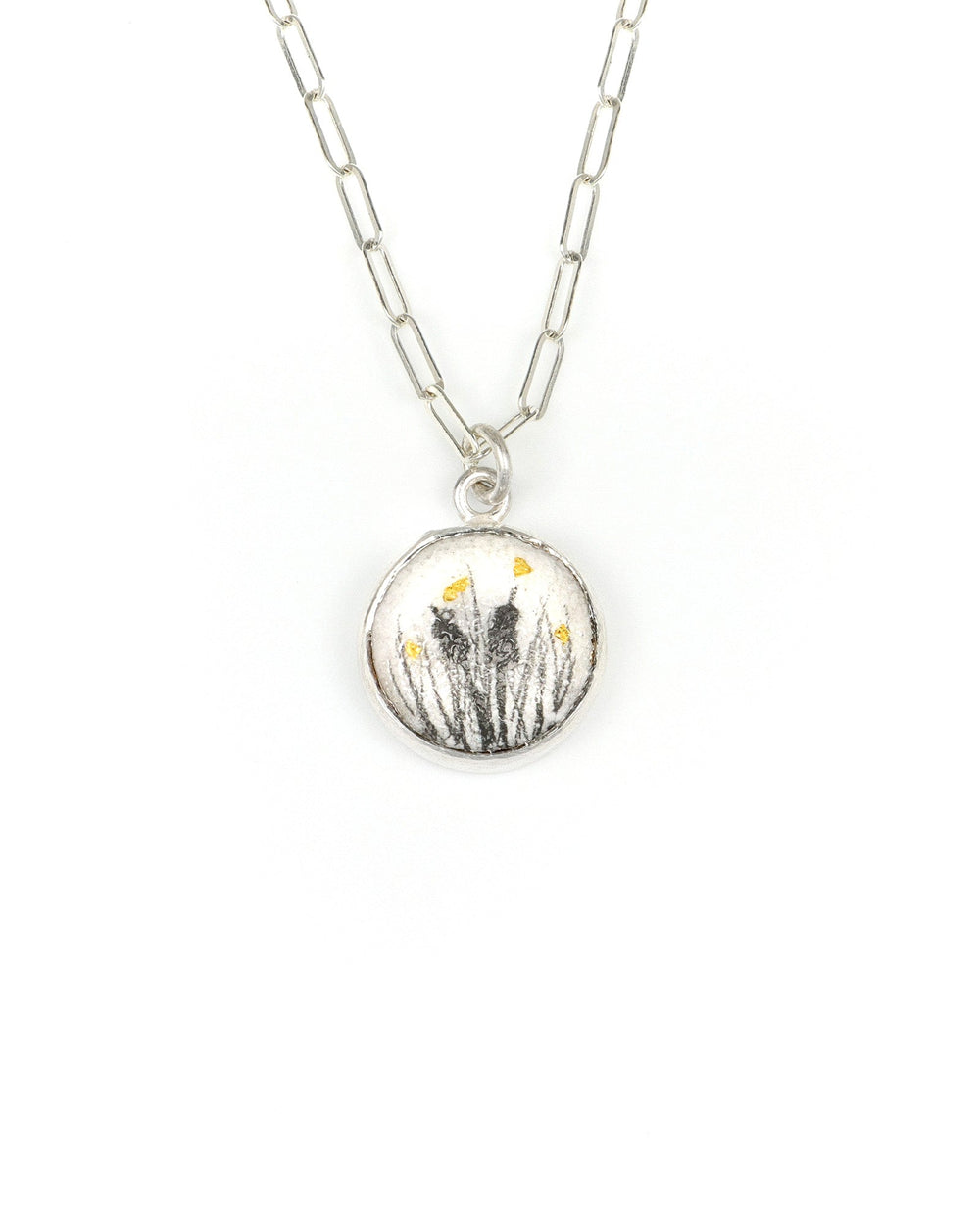 Cattail Circle Charm