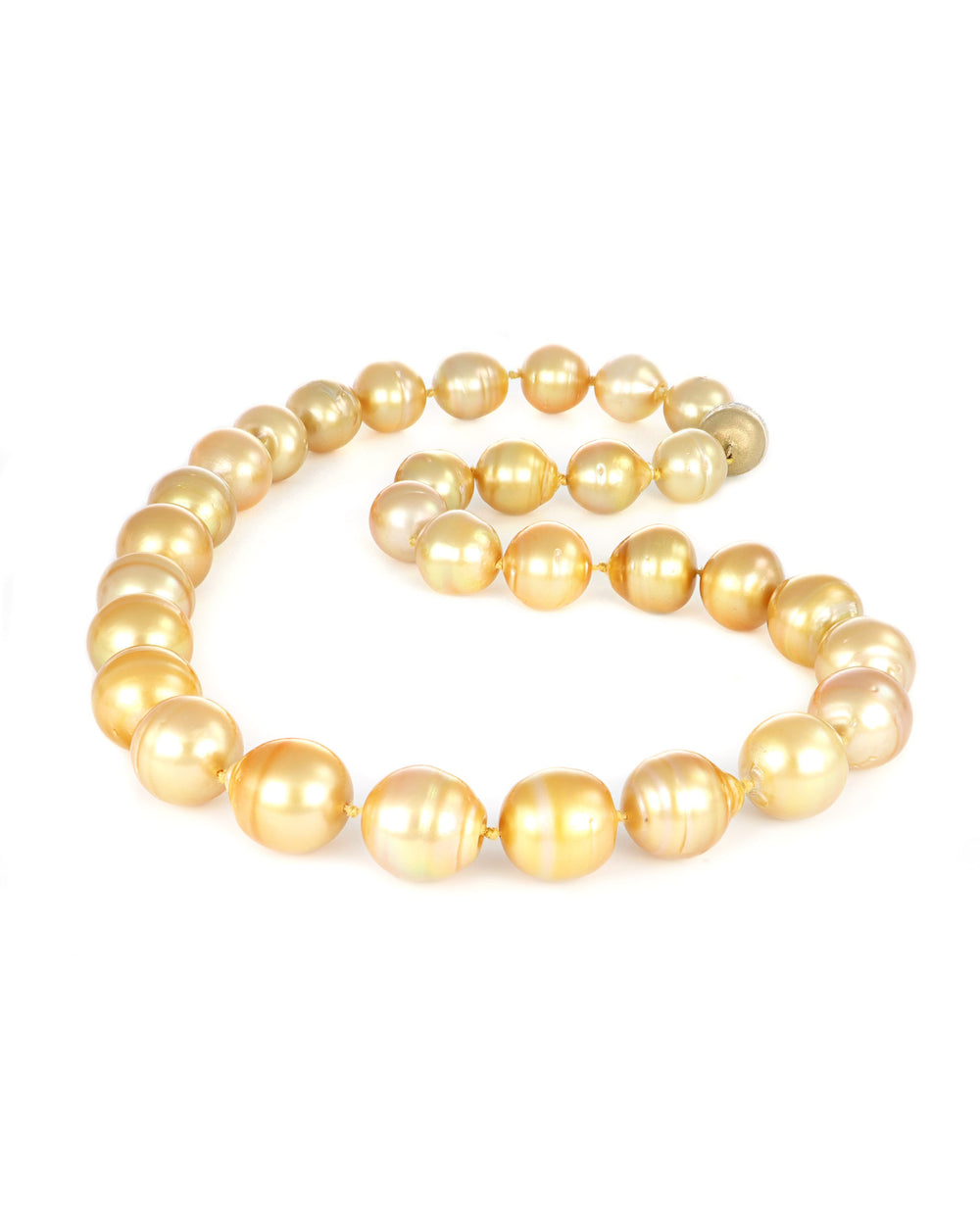 Tapered Gold Baroque South Sea Pearl Necklace