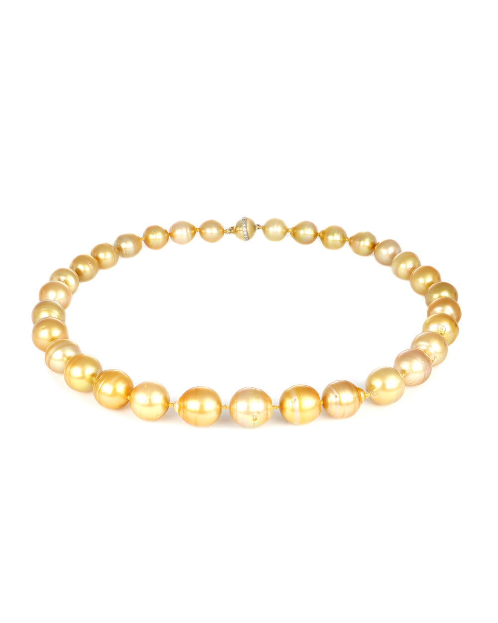 Tapered Gold Baroque South Sea Pearl Necklace