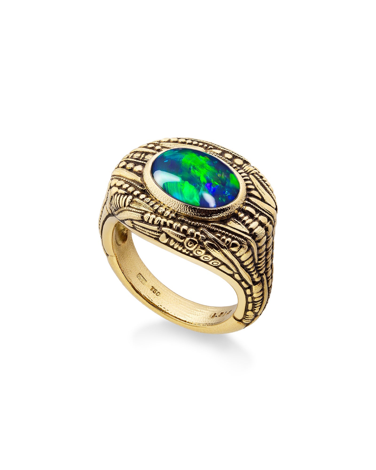 Black Opal Jane Ring