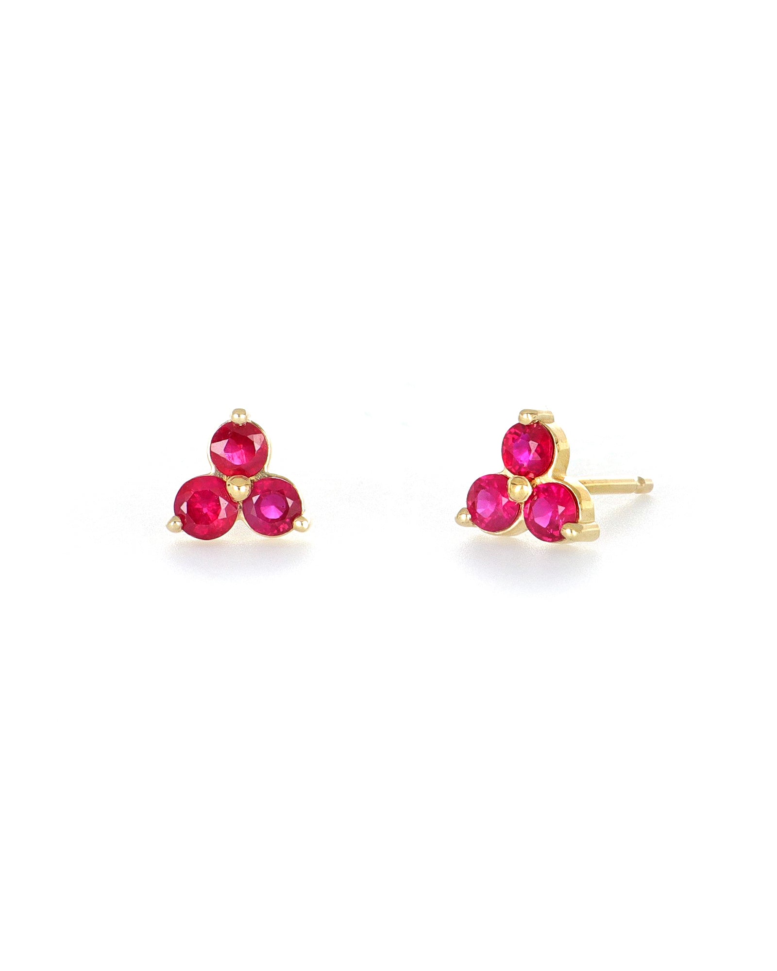 Ruby Cluster Earrings